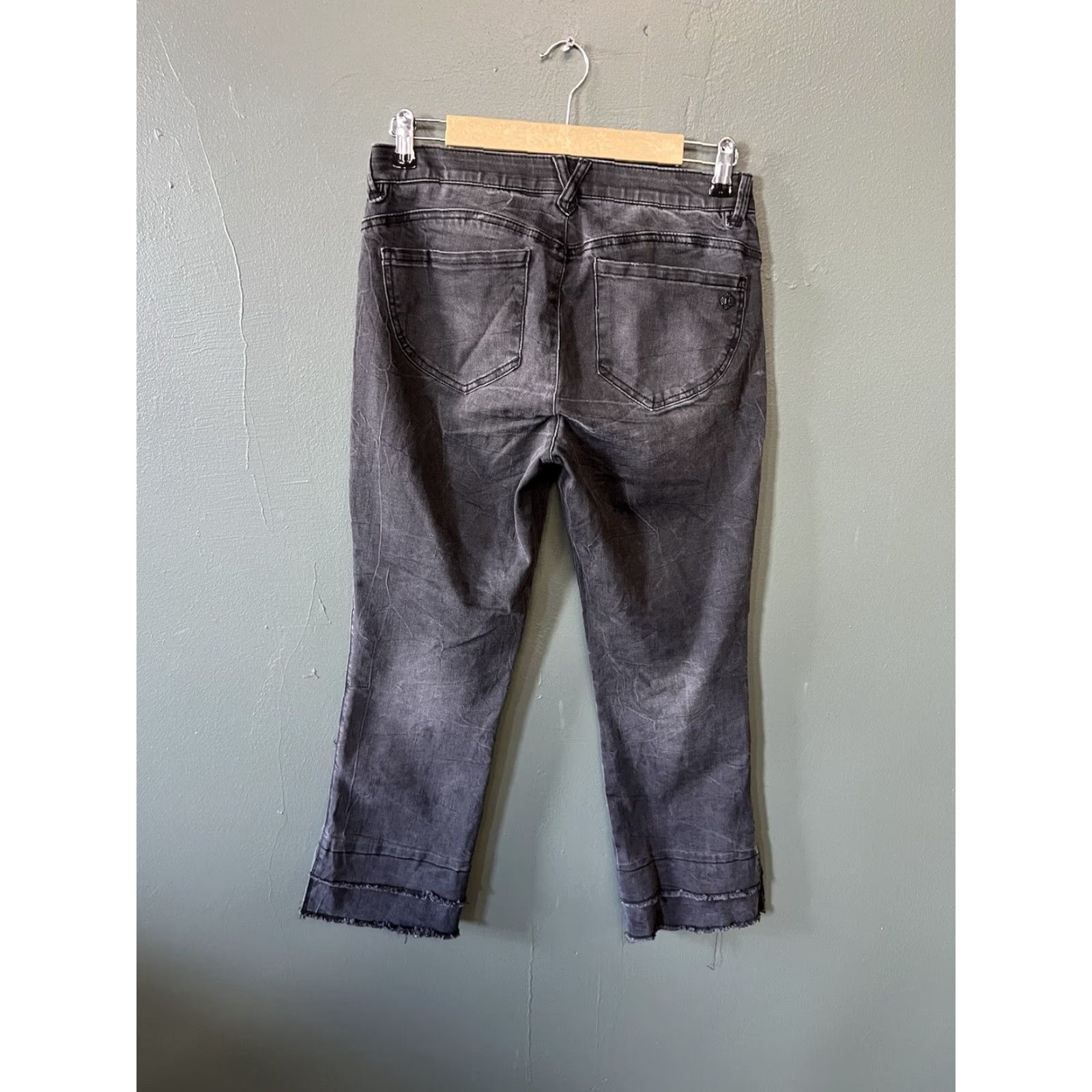 Vintage Democracy Womens Black AB Technology Denim Jeans Straight Leg Size 6 Size 28" / US 6 / IT 42 - 2 Thumbnail