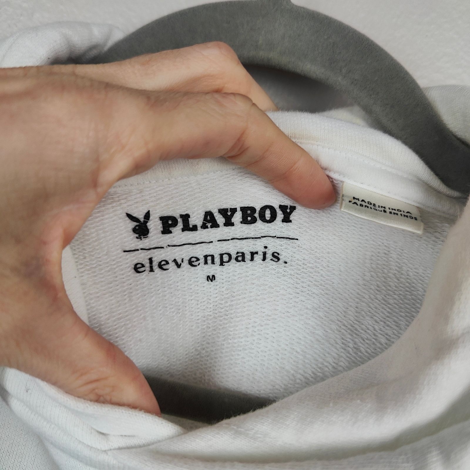 Eleven Paris Eleven Paris Playboy Layla Hoodie Medium White Barbed Wire Size US M / EU 48-50 / 2 - 8 Thumbnail