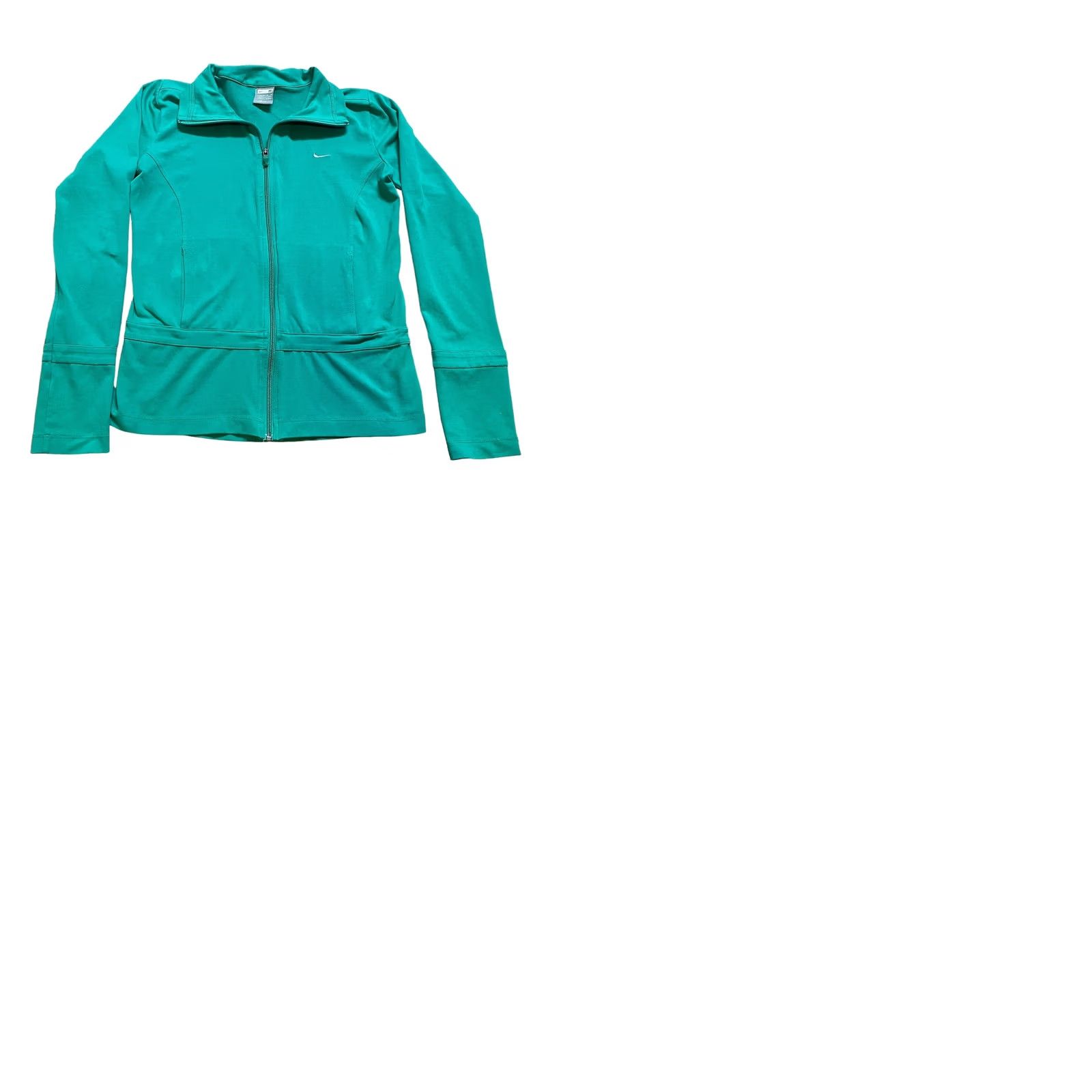 Nike Nike Women's Green Full Zip Sweatert Jacket Sz M Long Sleeve Athletic Stain, Track Jacket, Activewear, Logo, Nike, Green, Regular, Size M, Women Size M / US 6-8 / IT 42-44 - 10 Thumbnail