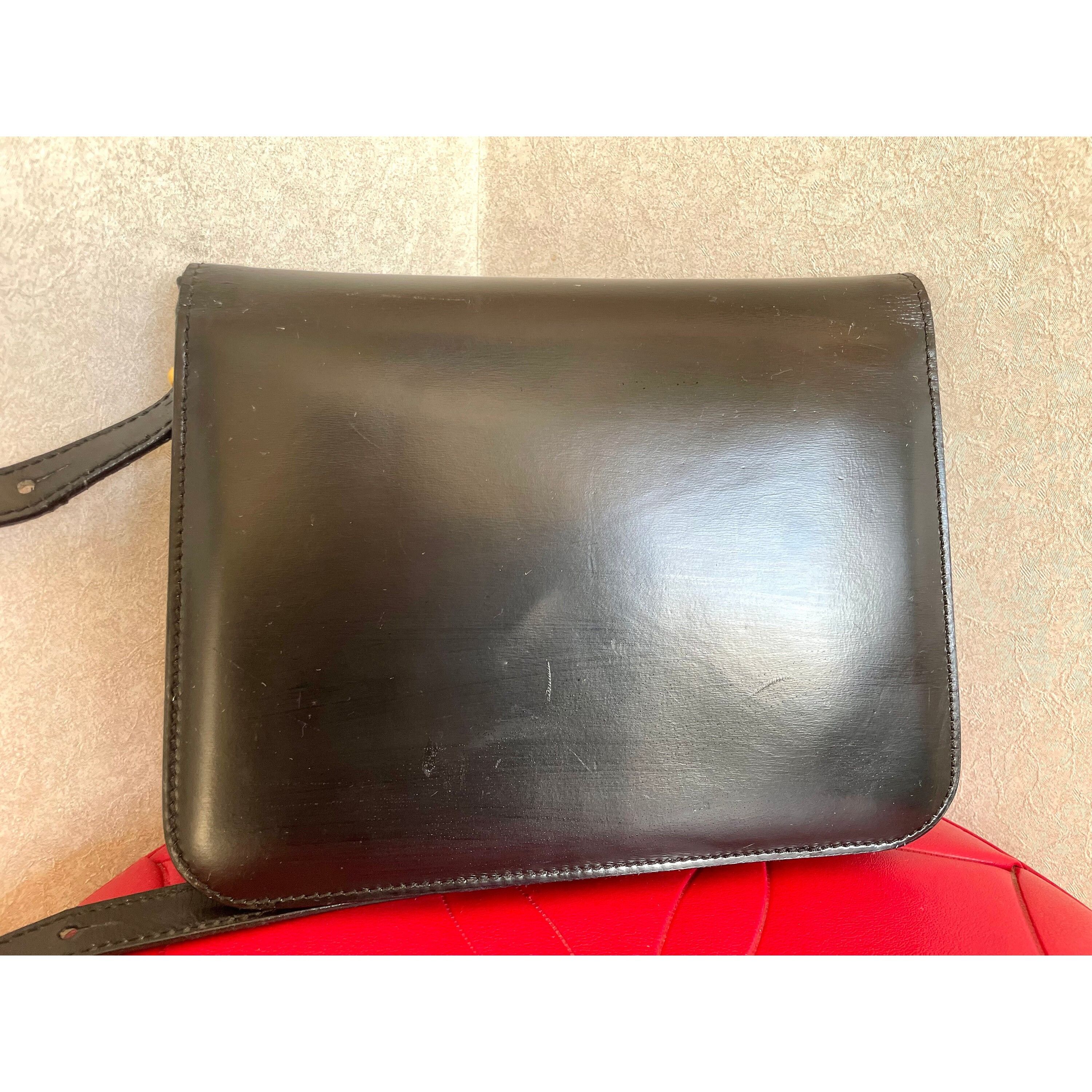 Lanvin Vintage Lanvin black leather shoulder bag with logo motif Size ONE SIZE - 3 Thumbnail