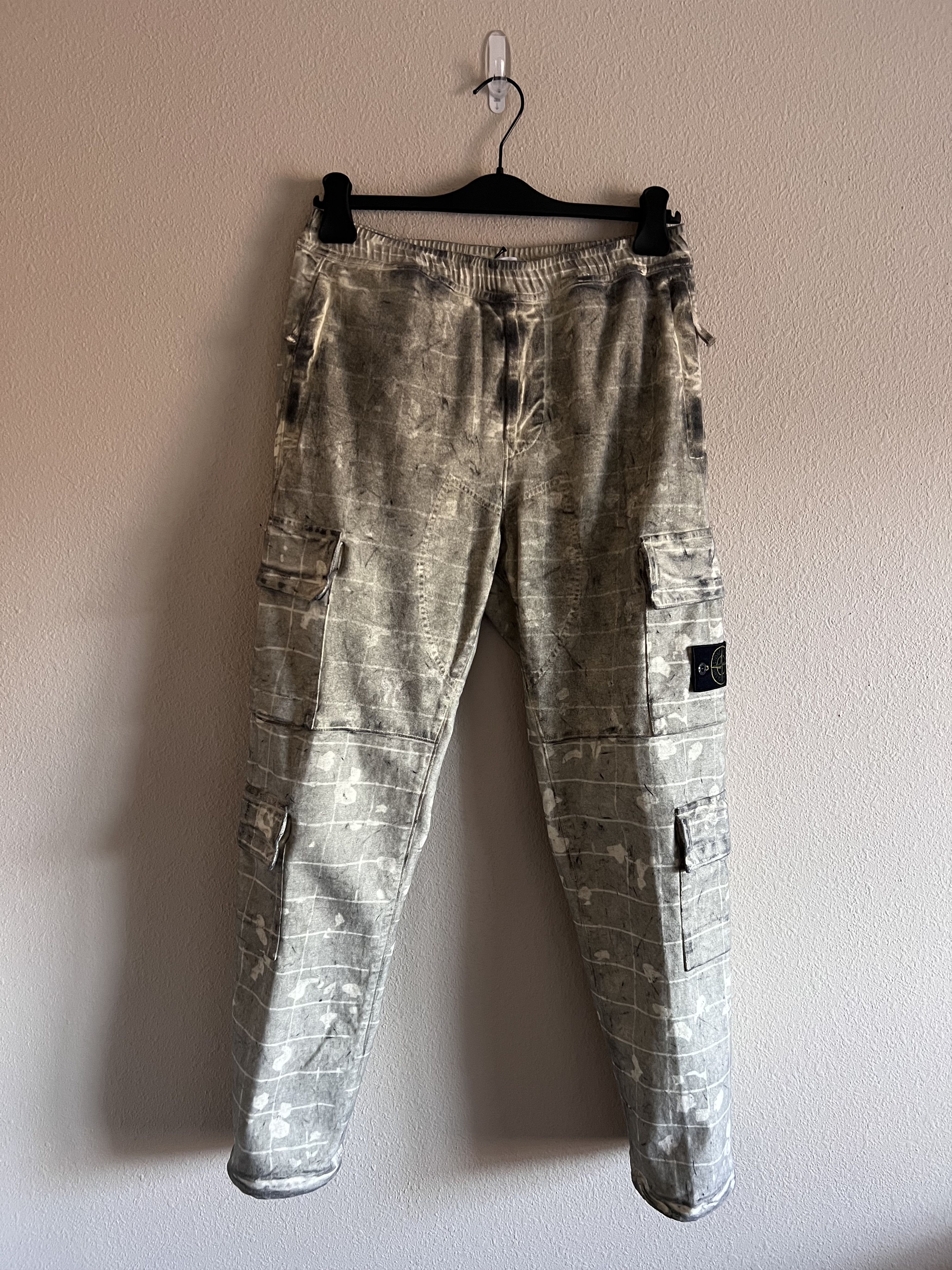 image of Stone Island Dust Ghillie Lazer Camo Cargo Pants 7315317E2 in Grey, Men's (Size 30)