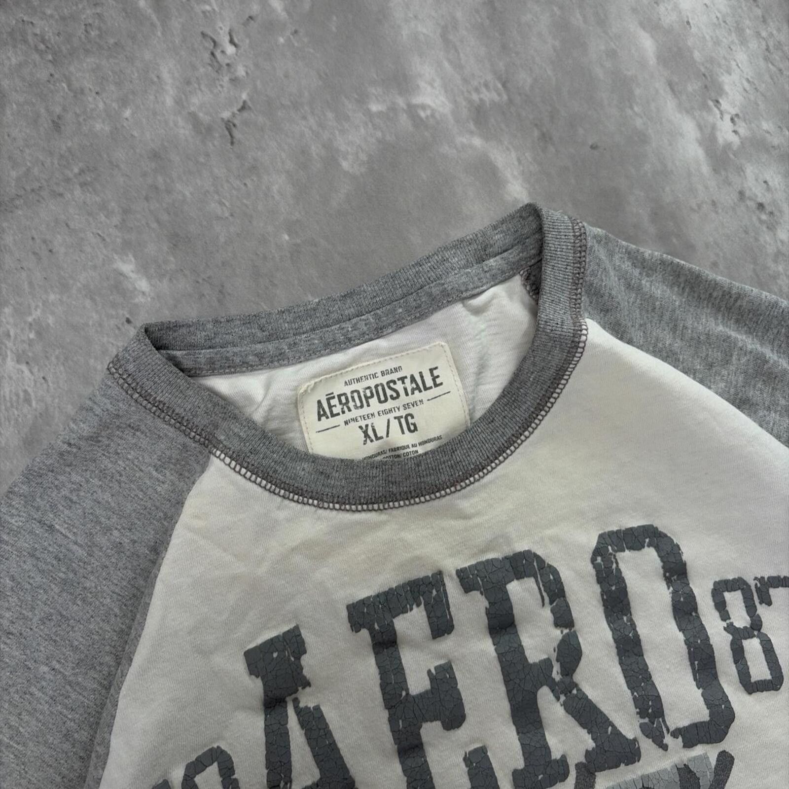 Aeropostale Y2K White Aeropostale Grunge Skater Gothic T-Shirt Size US XL / EU 56 / 4 - 7 Thumbnail