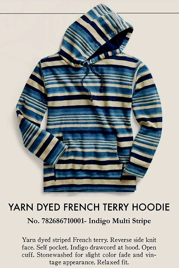 RRL Ralph Lauren RRL Ralph Lauren Blue dyed zebra print hoodie Size US S / EU 44-46 / 1 - 1 Thumbnail