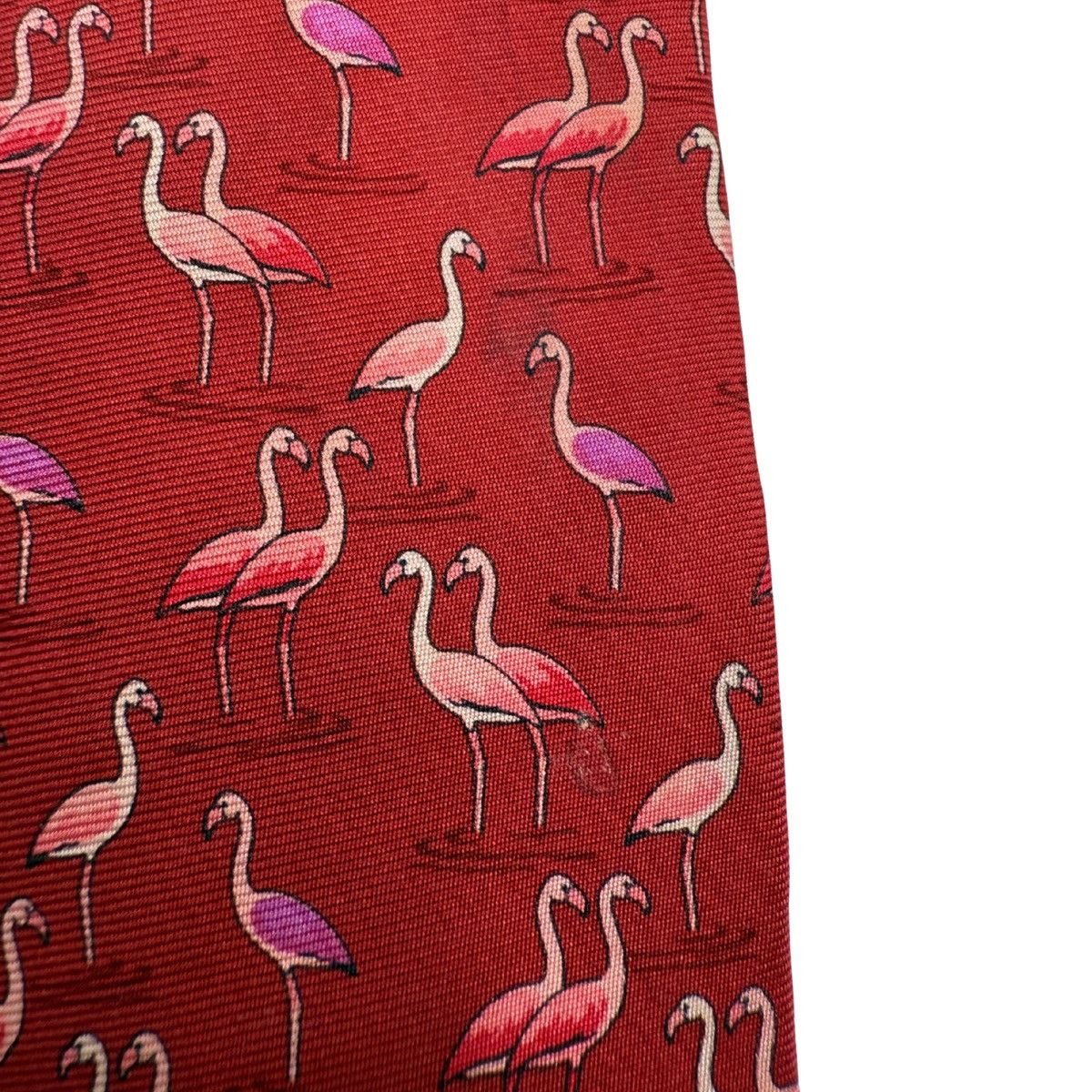 Brooks Brothers Brooks Brothers Silk Tie, Red Flamingo Print, Made in USA Size ONE SIZE - 4 Thumbnail