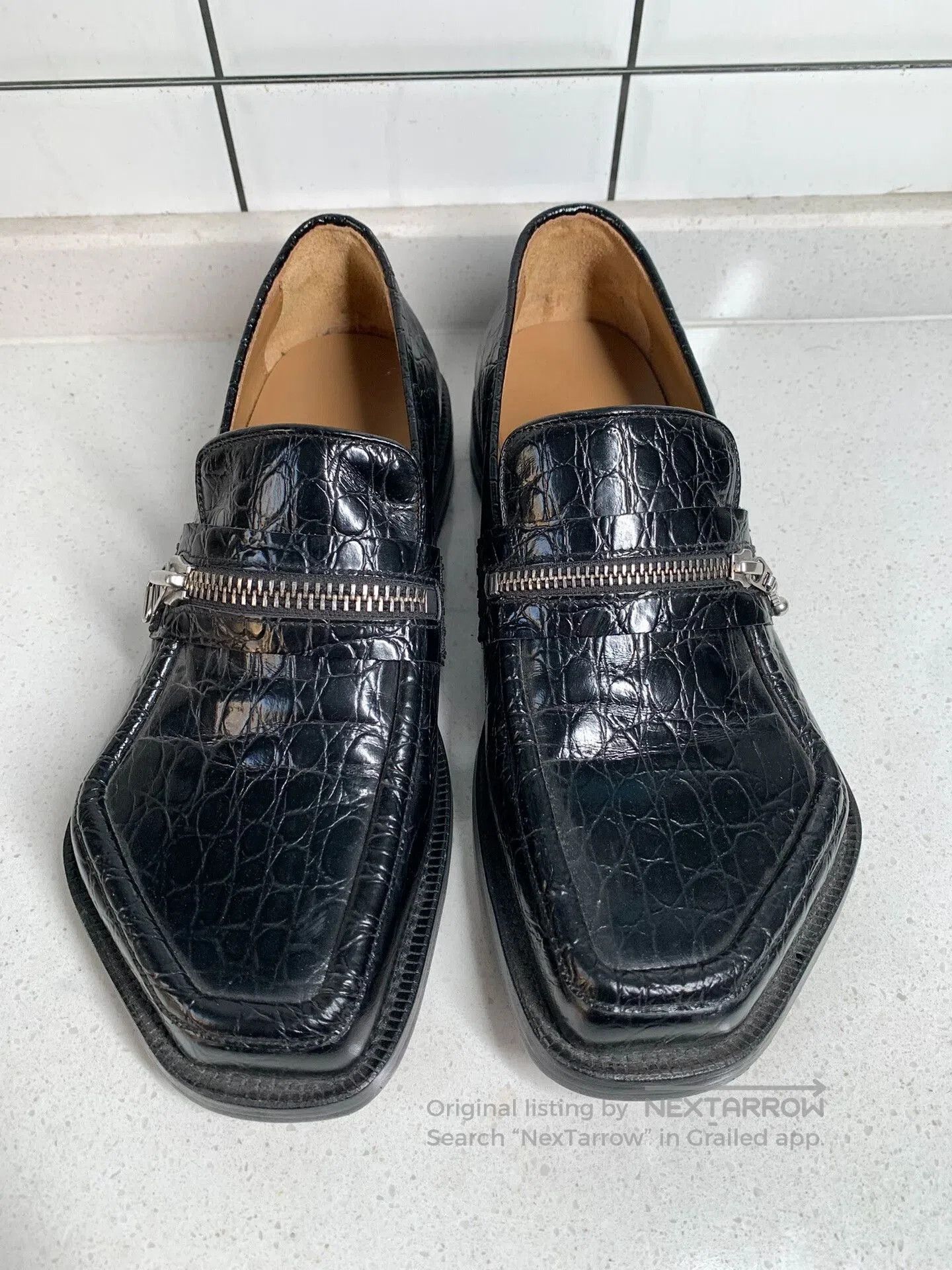 Magliano Magliano Crocodile Pattern Leather Shoes. Size US 7 / EU 40 - 3 Thumbnail