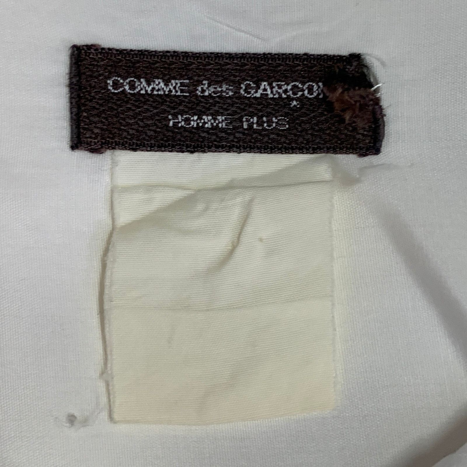 Comme des Garcons Homme Plus PLUS Size XXL White One Pocket Button Up Long Sleeve Shirt Size US XXL / EU 58 / 5 - 5 Thumbnail