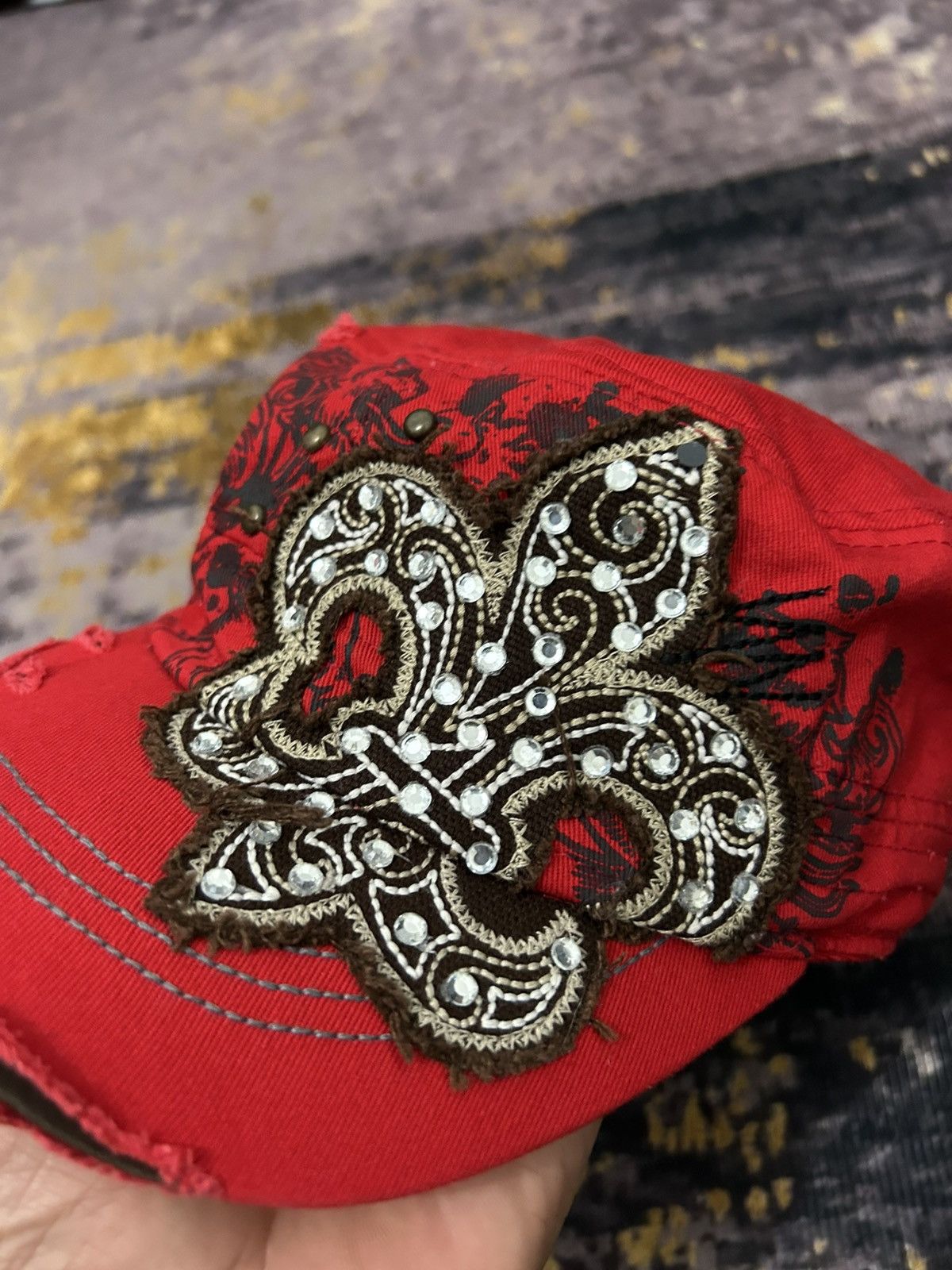 If Six Was Nine Cross Camo Swarovski Patrol Caps Size ONE SIZE - 4 Thumbnail