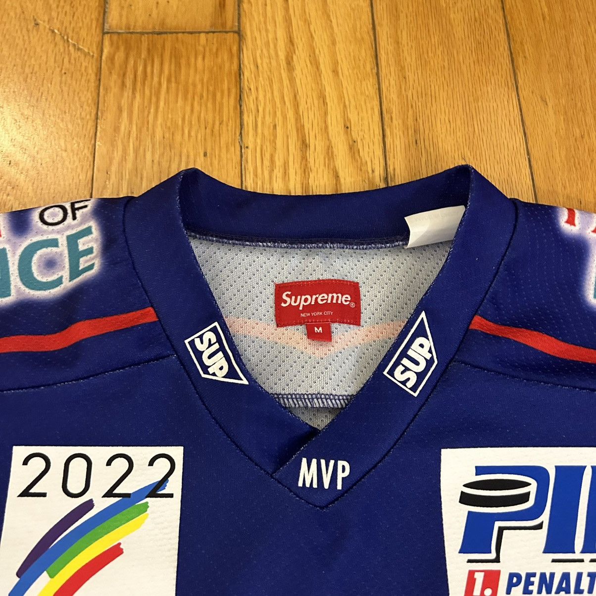 Supreme Supreme Eagle Hockey Shirt Blue Medium Size US M / EU 48-50 / 2 - 2 Thumbnail