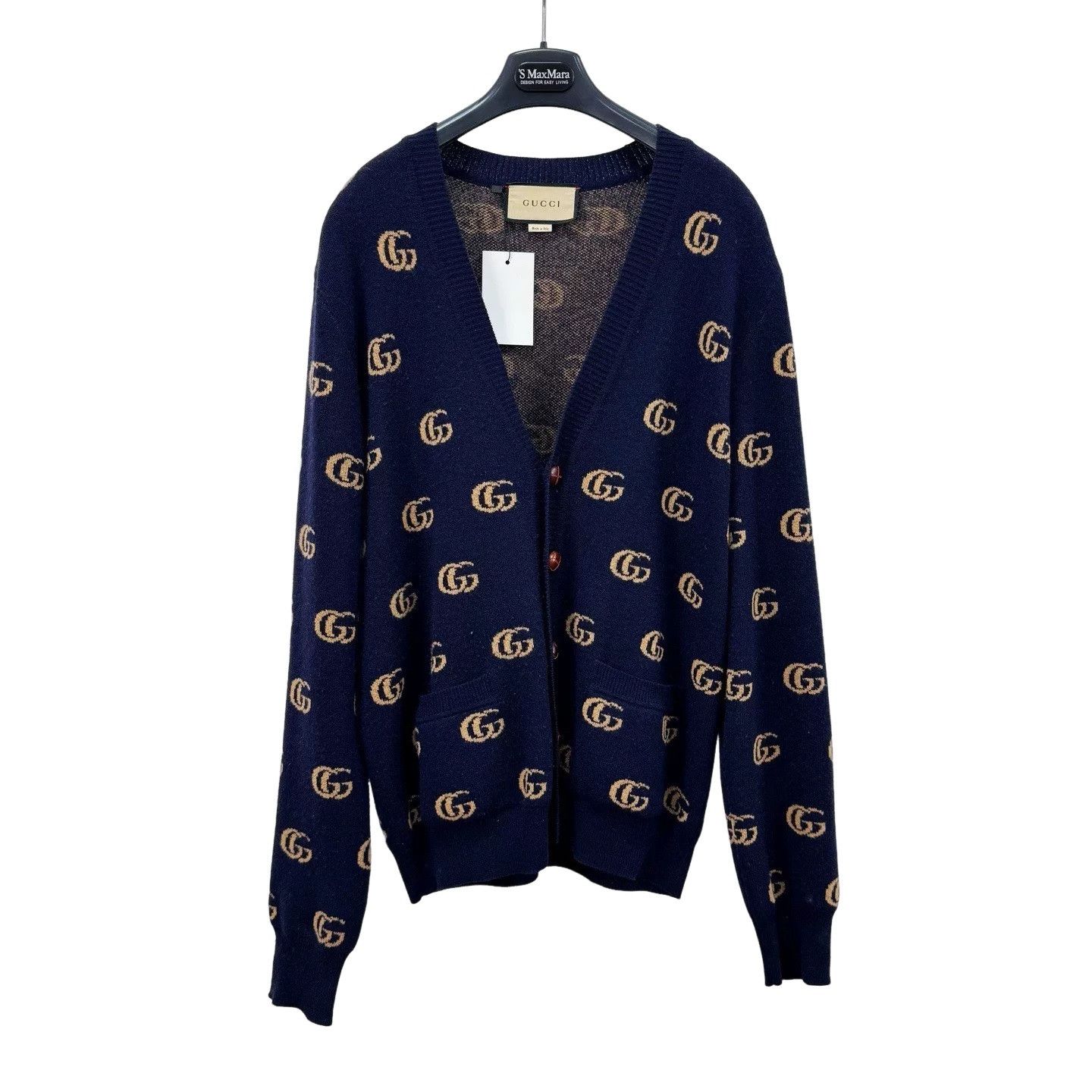 GUCCI ポロニット NWT GUCCI Red/White/Blue Striped Polo Sweater /Cardigan Size XS | eBay