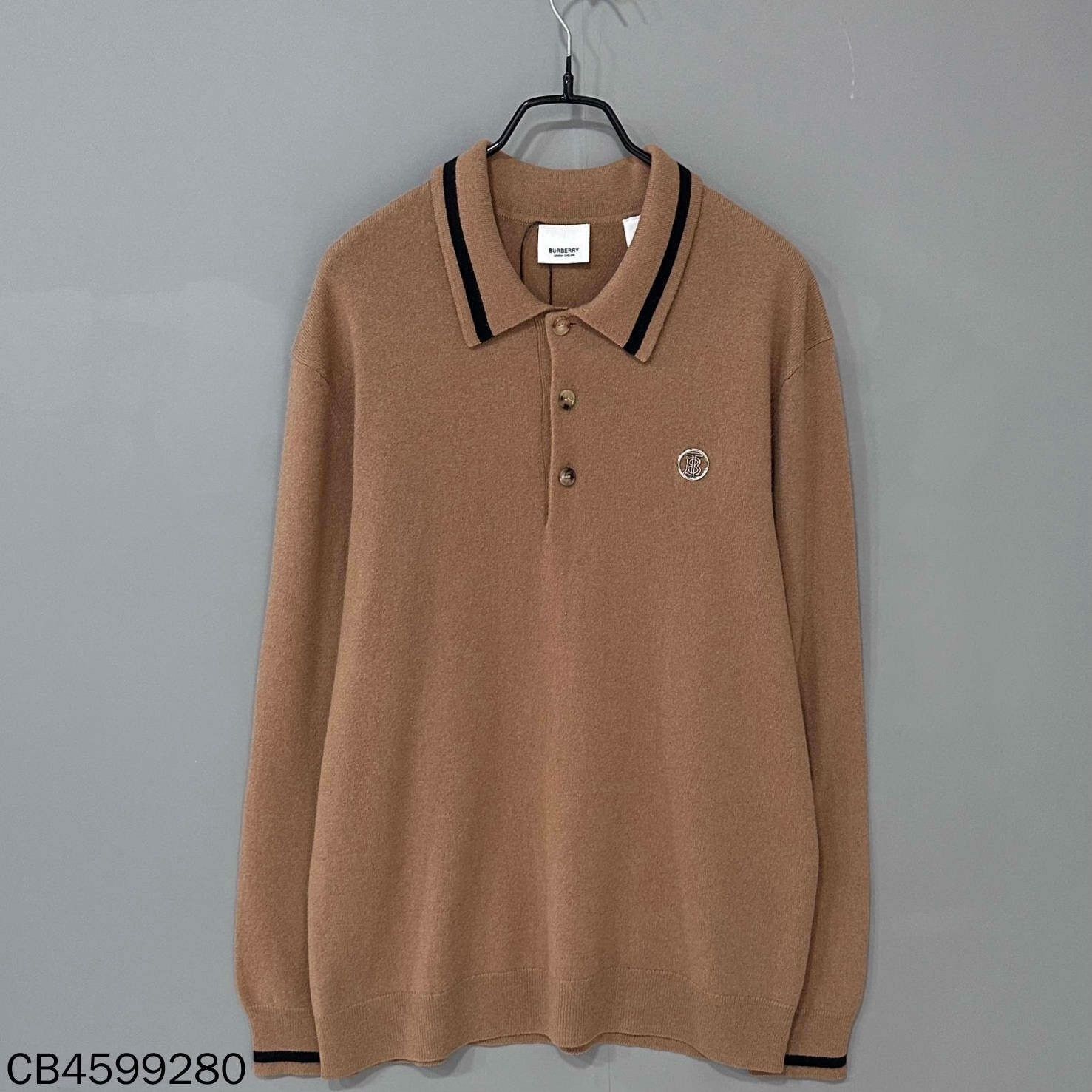 Burberry Burberry Camel Cashmere Knit Top Size US L / EU 52-54 / 3 - 1 Thumbnail