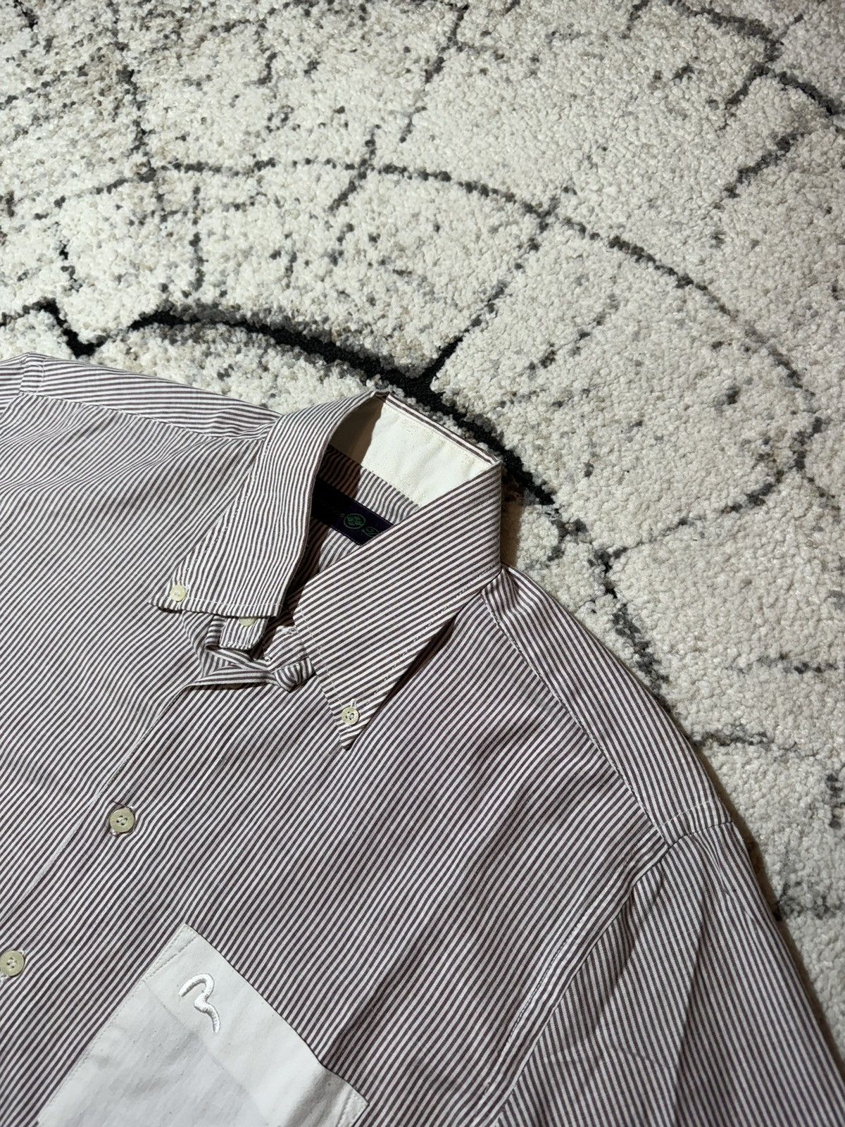 Evisu × Japanese Brand × Vintage Vintage Evisu Deluxe Shirt Short Sleeve Japanese Streetwear Size US L / EU 52-54 / 3 - 6 Thumbnail
