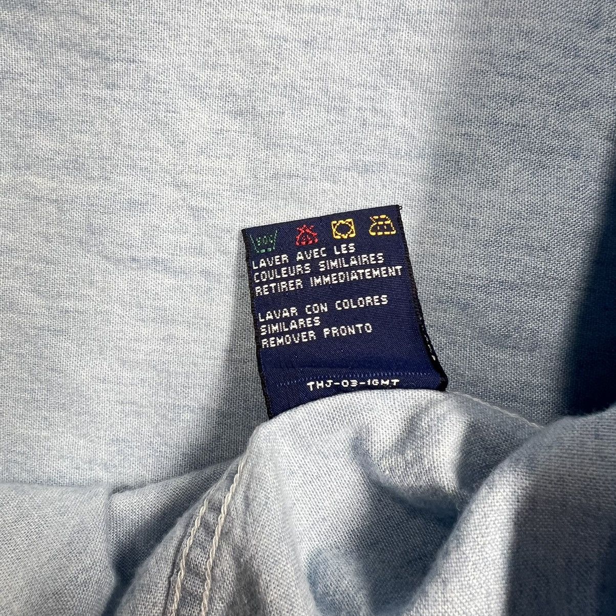 Tommy Hilfiger × Vintage VTG Tommy Hilfiger Button Down Shirt Blue Long Sleeve Faded Size US L / EU 52-54 / 3 - 12 Thumbnail