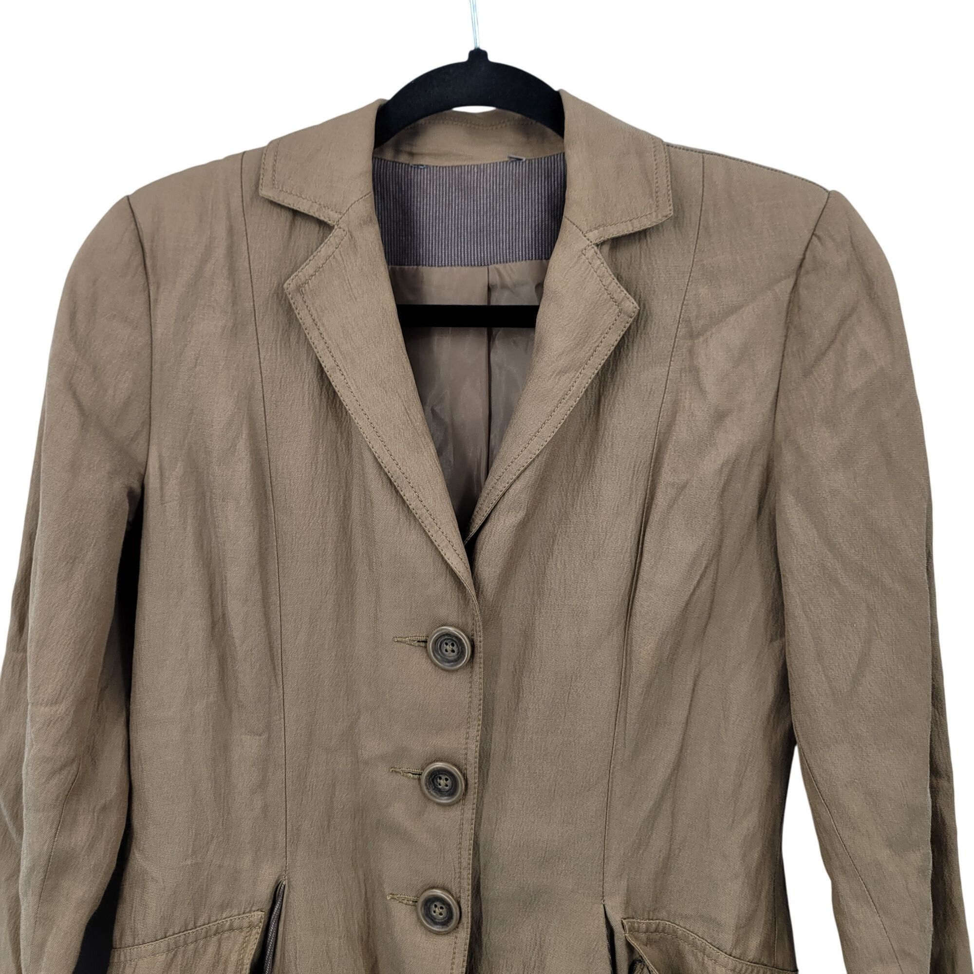 Other CAbi Sz XS Treasure Hunter Brown Flared Long Button Trench C Size XS / US 0-2 / IT 36-38 - 4 Thumbnail