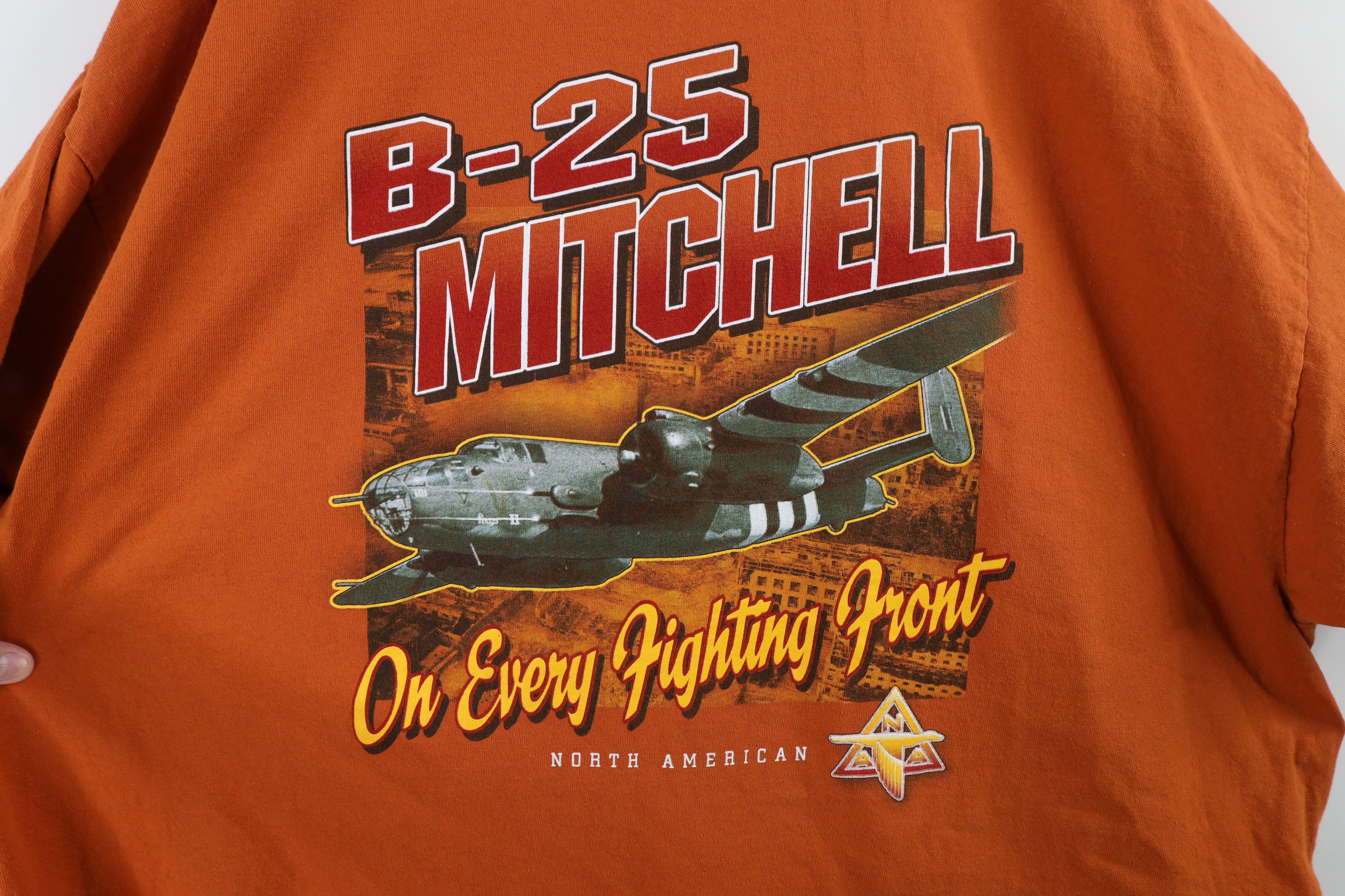 Vintage Vintage 90s B-25 Mitchell Alpha Strike Military Jet T-Shirt Size US XXL / EU 58 / 5 - 7 Thumbnail