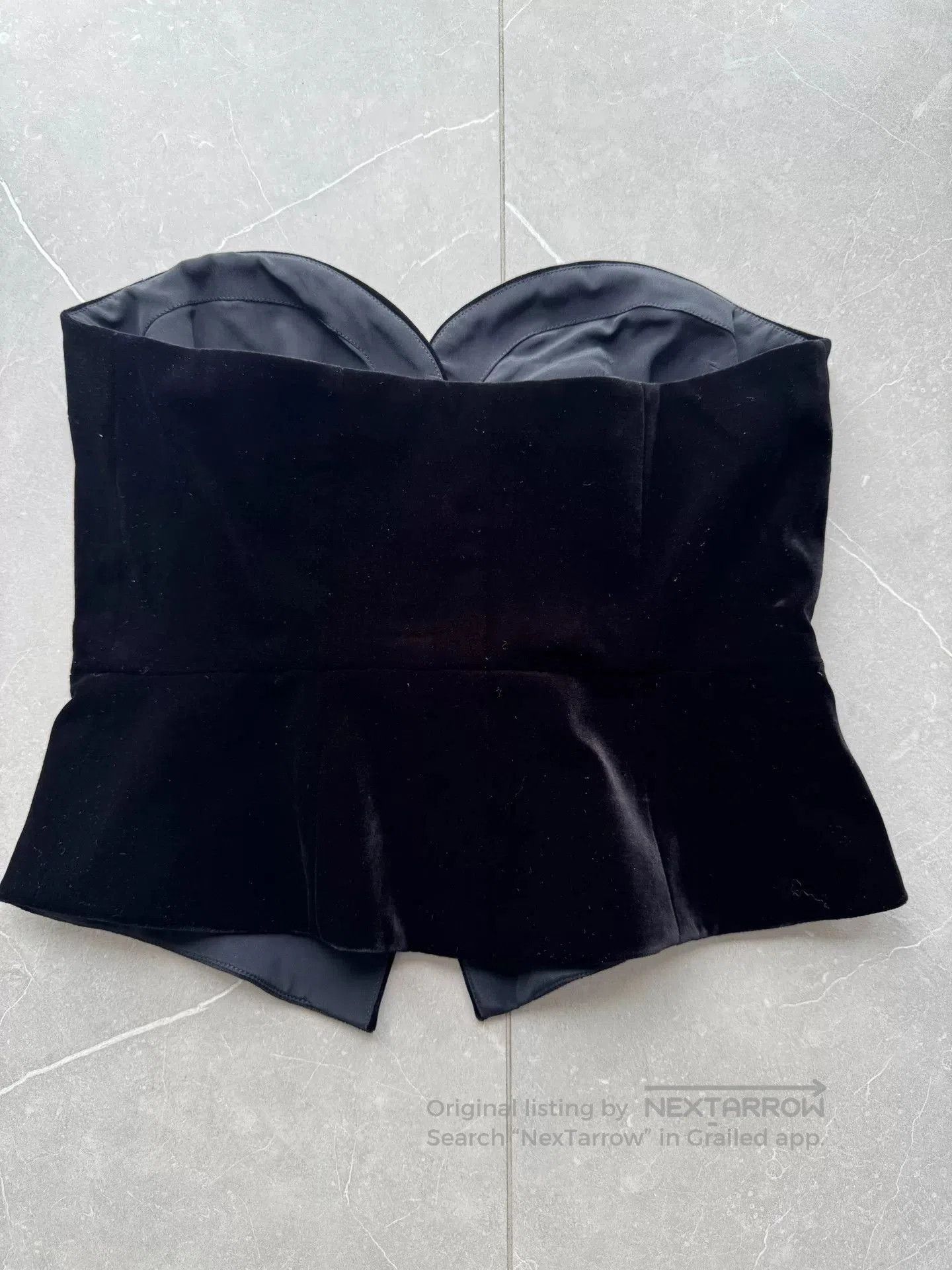 Gucci Gucci Black Velvet Strapless Top 38. Size S / US 4 / IT 40 - 3 Thumbnail