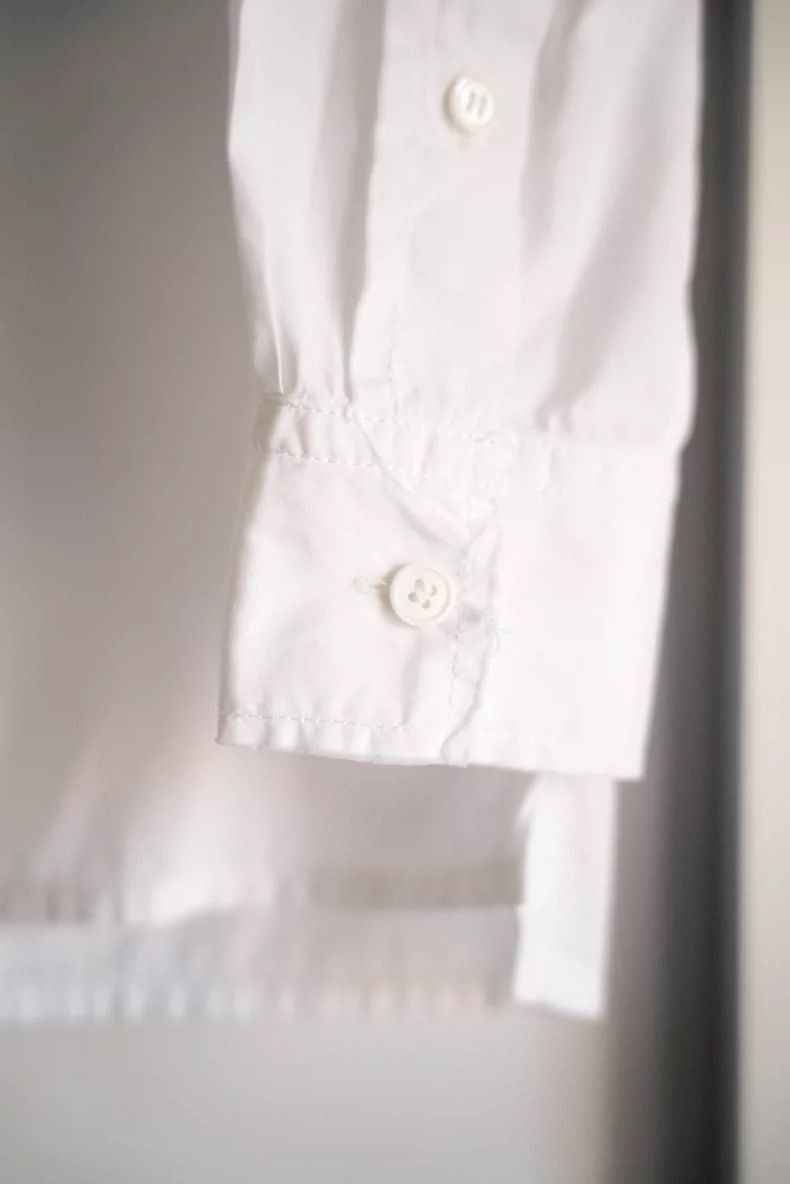 Yohji Yamamoto Yohji Yamamoto Yohji Yamamoto White Ruffled Dress Shirt Size US S / EU 44-46 / 1 - 5 Thumbnail