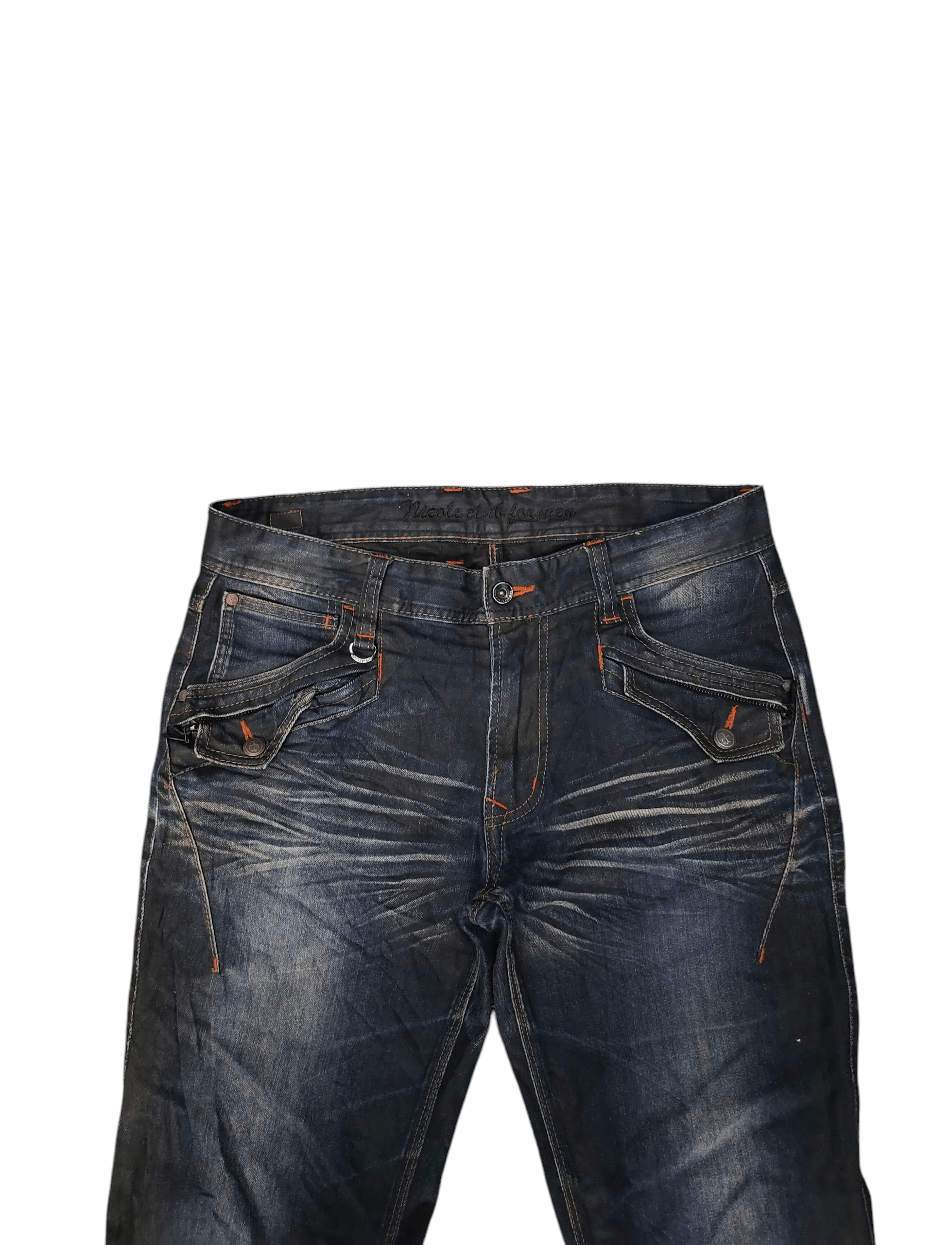 If Six Was Nine Flare Jeans Nicole Waxed Denim Bootcut Ifsixwasnine Lgb Size US 35 - 4 Thumbnail