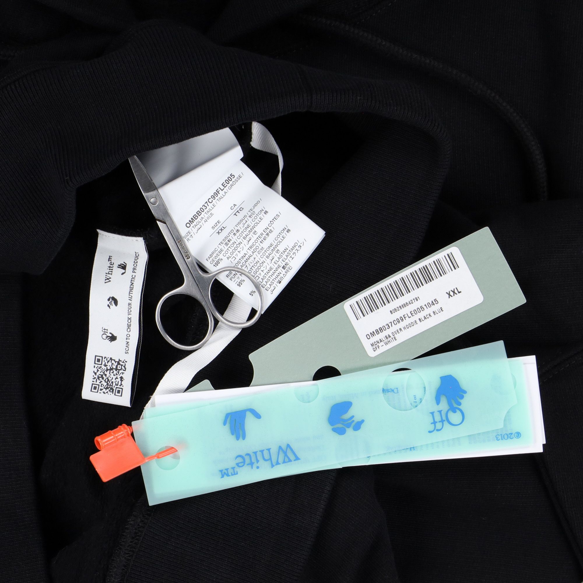 Off-White Black Mona Lisa Logo Oversized Hoodie Size US XXL / EU 58 / 5 - 5 Thumbnail