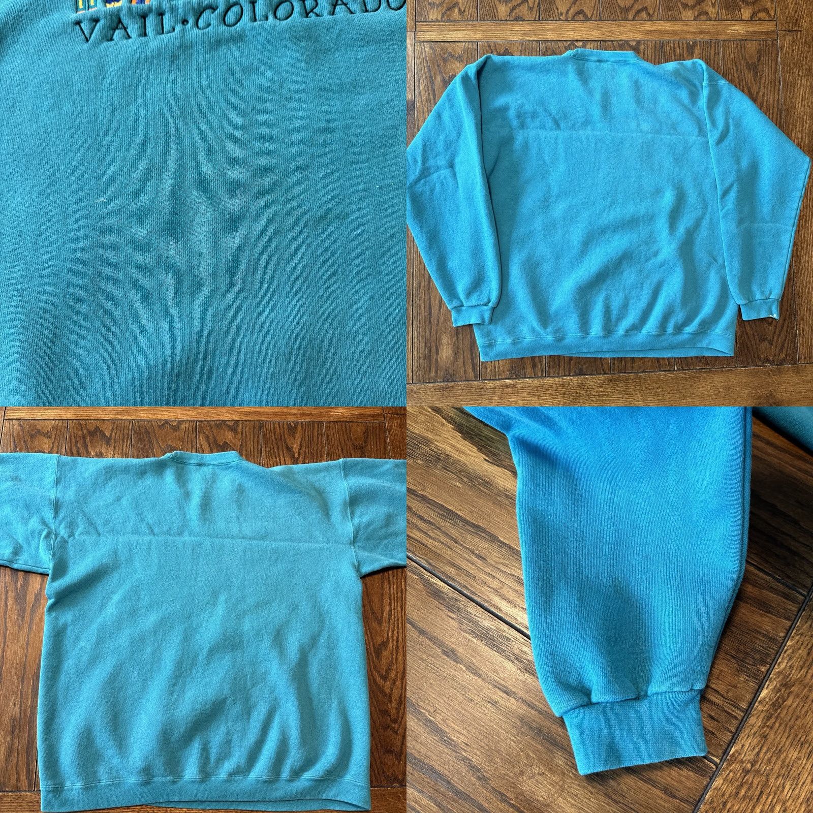 Vintage VINTAGE Crazy Shirts Sweatshirt Teal Ski Graphic Men L Pullover Long Sleeve Crew Neck Cotton Blend Fleece Size US L / EU 52-54 / 3 - 8 Thumbnail