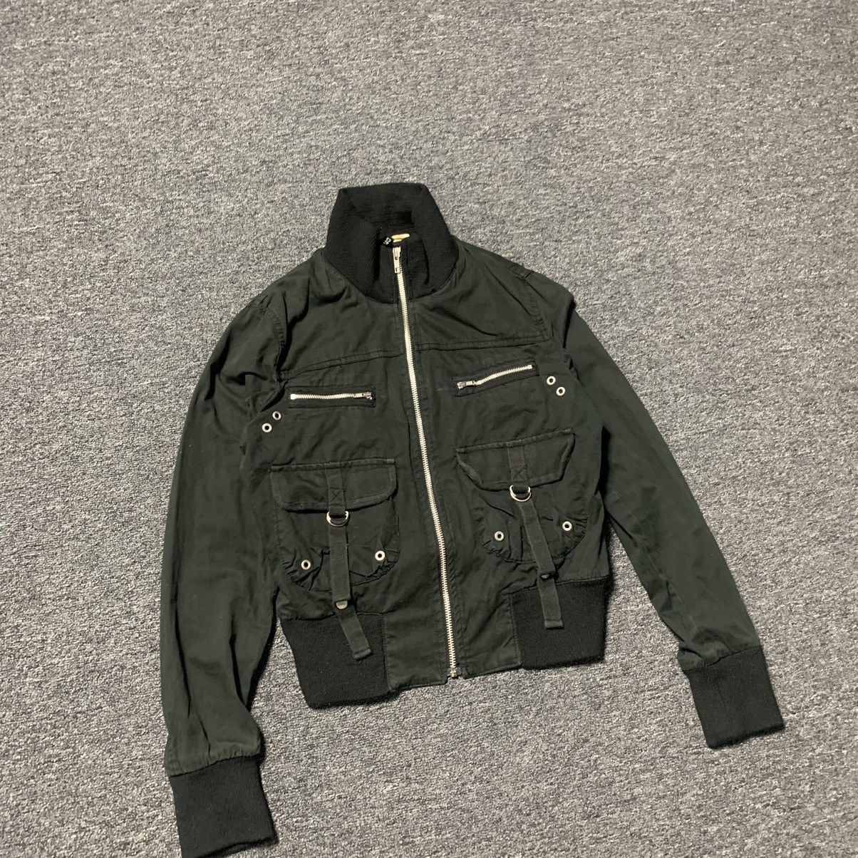 Other Vintage black parachute bomber pockets crop Diveded Jacket Size S / US 4 / IT 40 - 3 Thumbnail