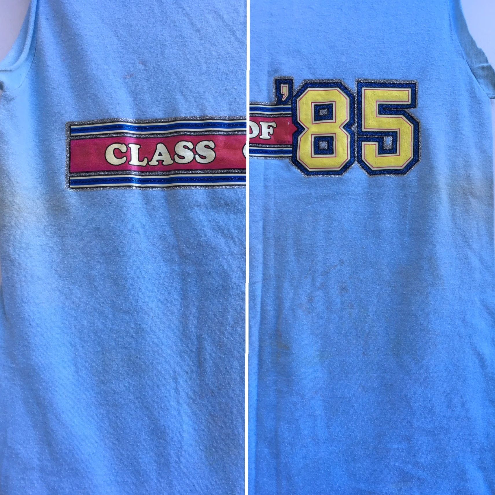 Vintage VINTAGE Roach Muscle Shirt T Shirt Class Of 85 80s 1980s Blue M Men Graphic Tee Sleeveless Size US M / EU 48-50 / 2 - 7 Thumbnail