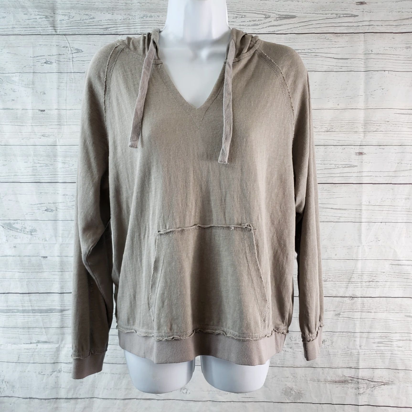 Vintage Zyia Hoodie Women Large Gray Cotton Blend Kangaroo Pocket Pullover Activewear Regular Size L Size L / US 10 / IT 46 - 2 Thumbnail