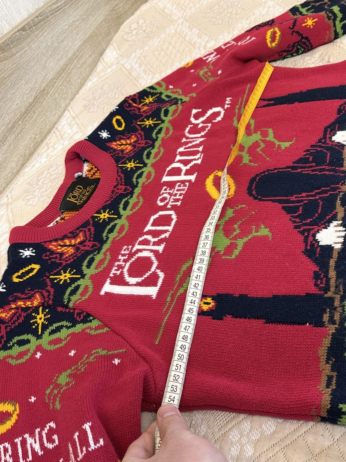 Vintage 🔥 Lord of the Rings Epic Art Movie Sweater Pullover Shirt Size US L / EU 52-54 / 3 - 6 Thumbnail