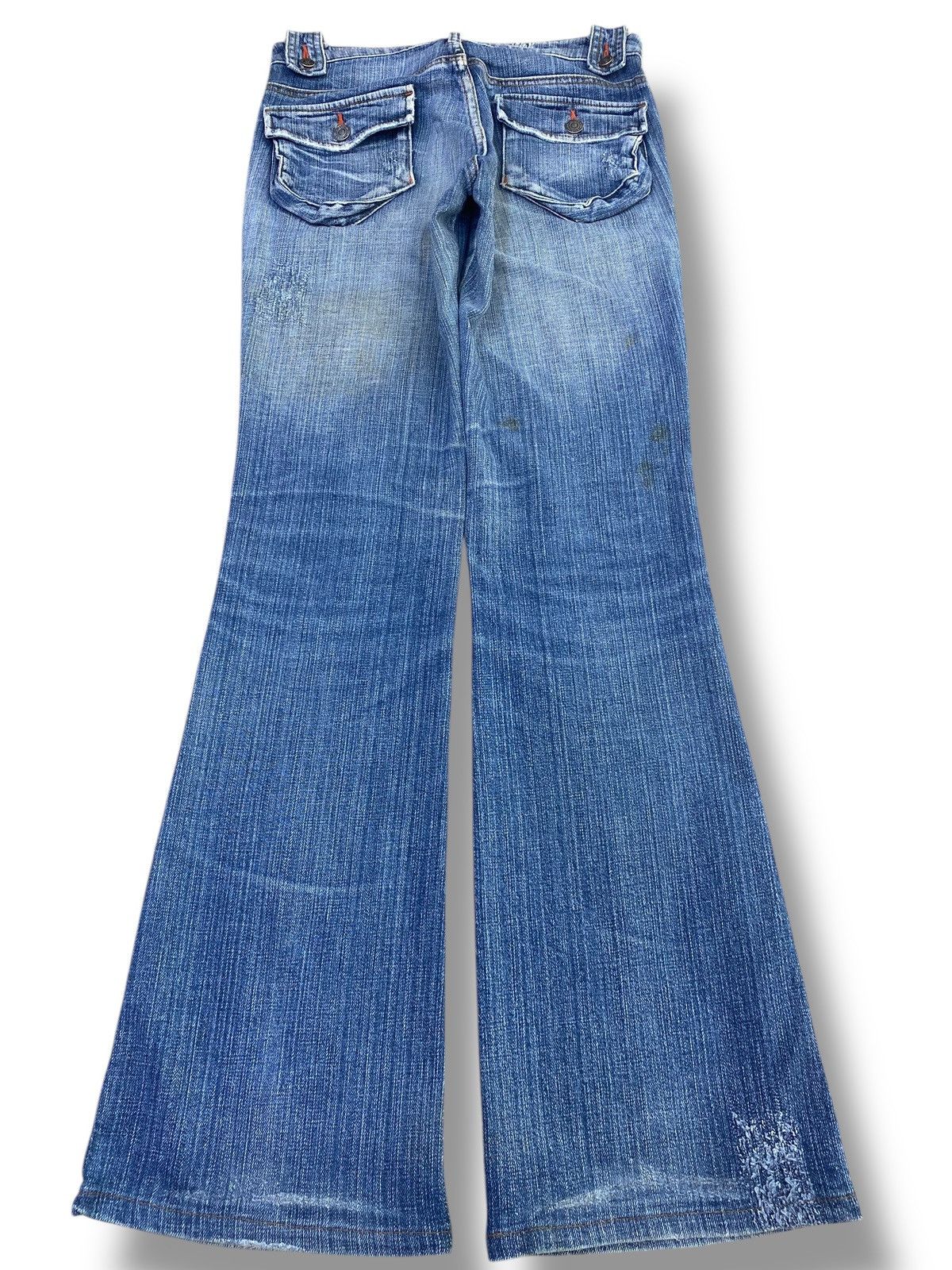 Japanese Brand Camel Road Light Blue Wash Style Flare Jeans Size US 28 / EU 44 - 3 Thumbnail