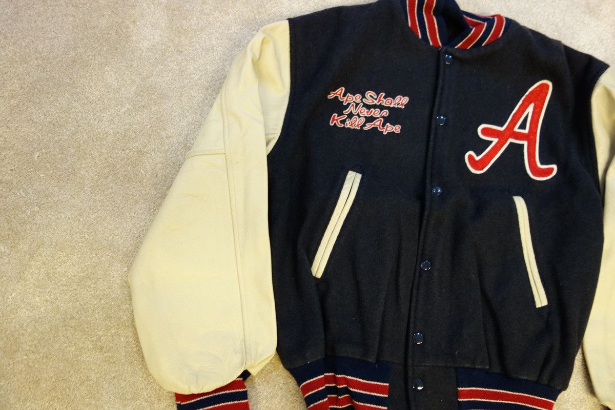 Bape Bape 1998AW Leather Varsity Jacket Directed by Nigo Size US L / EU 52-54 / 3 - 6 Thumbnail
