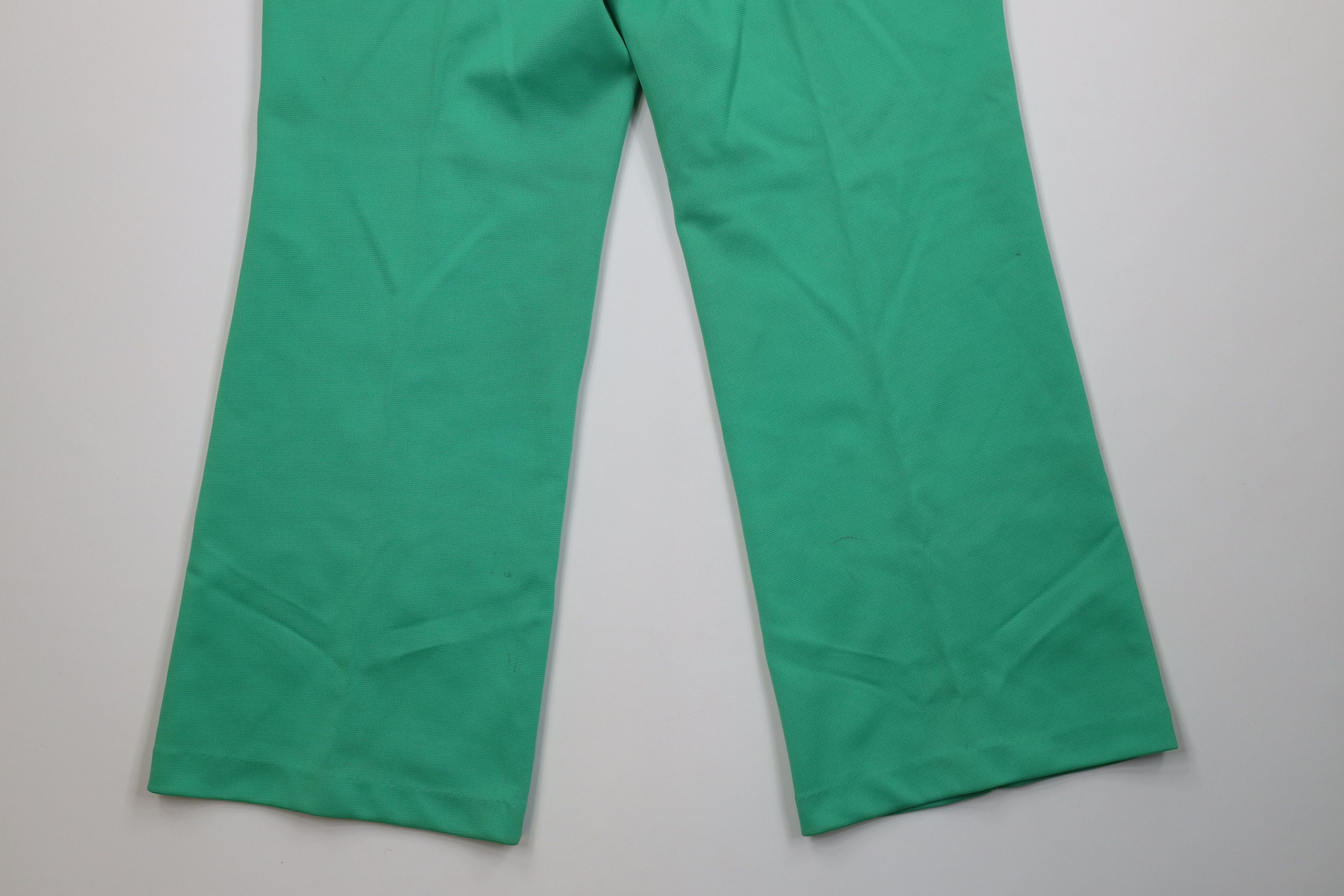 Vintage Vintage 70s Streetwear Wide Leg Bell Bottoms Pants Green Size 32" / US 10 / IT 46 - 16 Thumbnail
