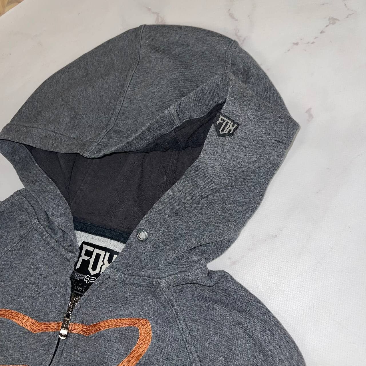 Fox Racing Fox Racind Vintage Y2K Zip Hoodie Streetwear Size S Gray Size US S / EU 44-46 / 1 - 7 Thumbnail