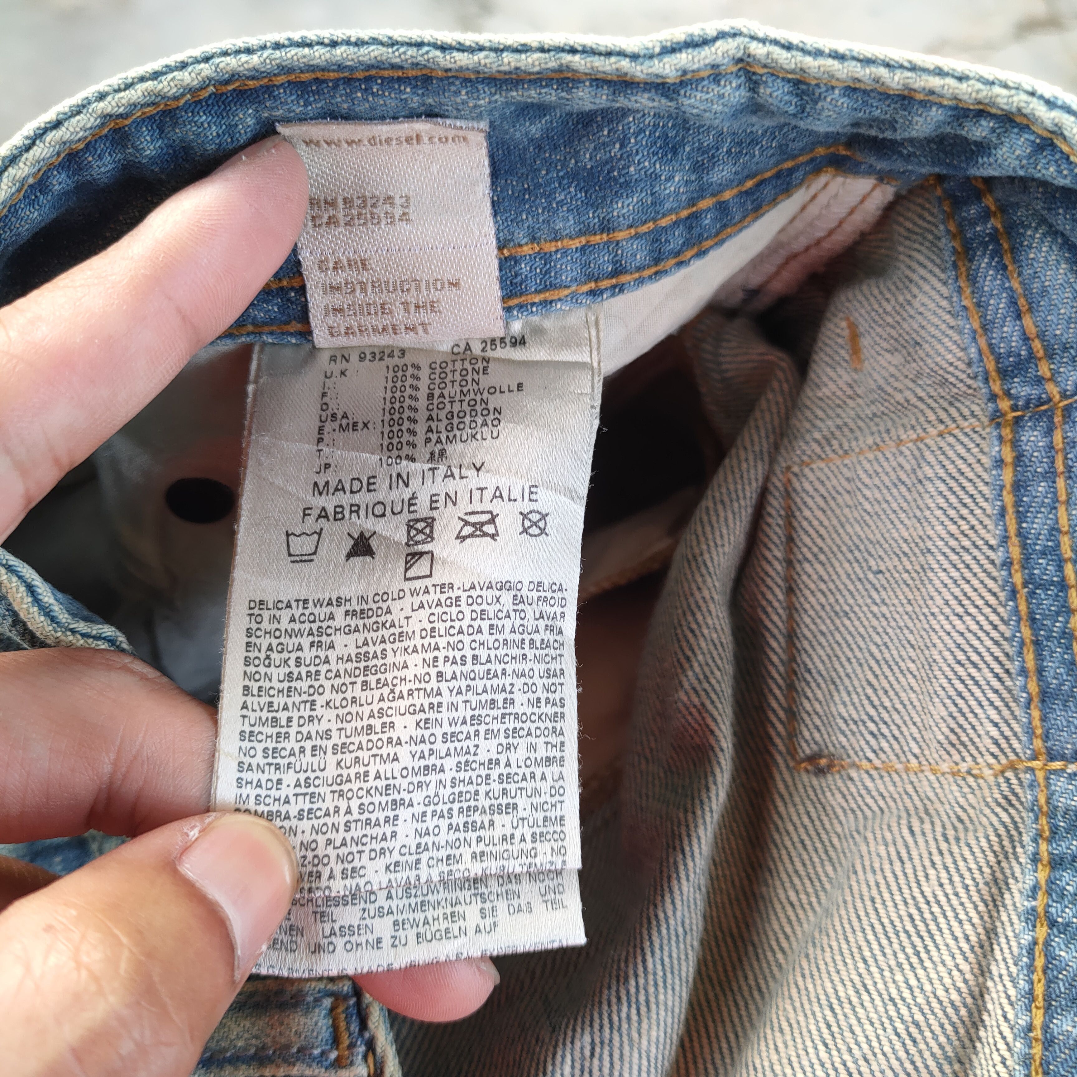 Diesel VINTAGE RUSTY DIESEL DISTRESSED JEAN DENIM PANTS Size US 29 - 13 Thumbnail