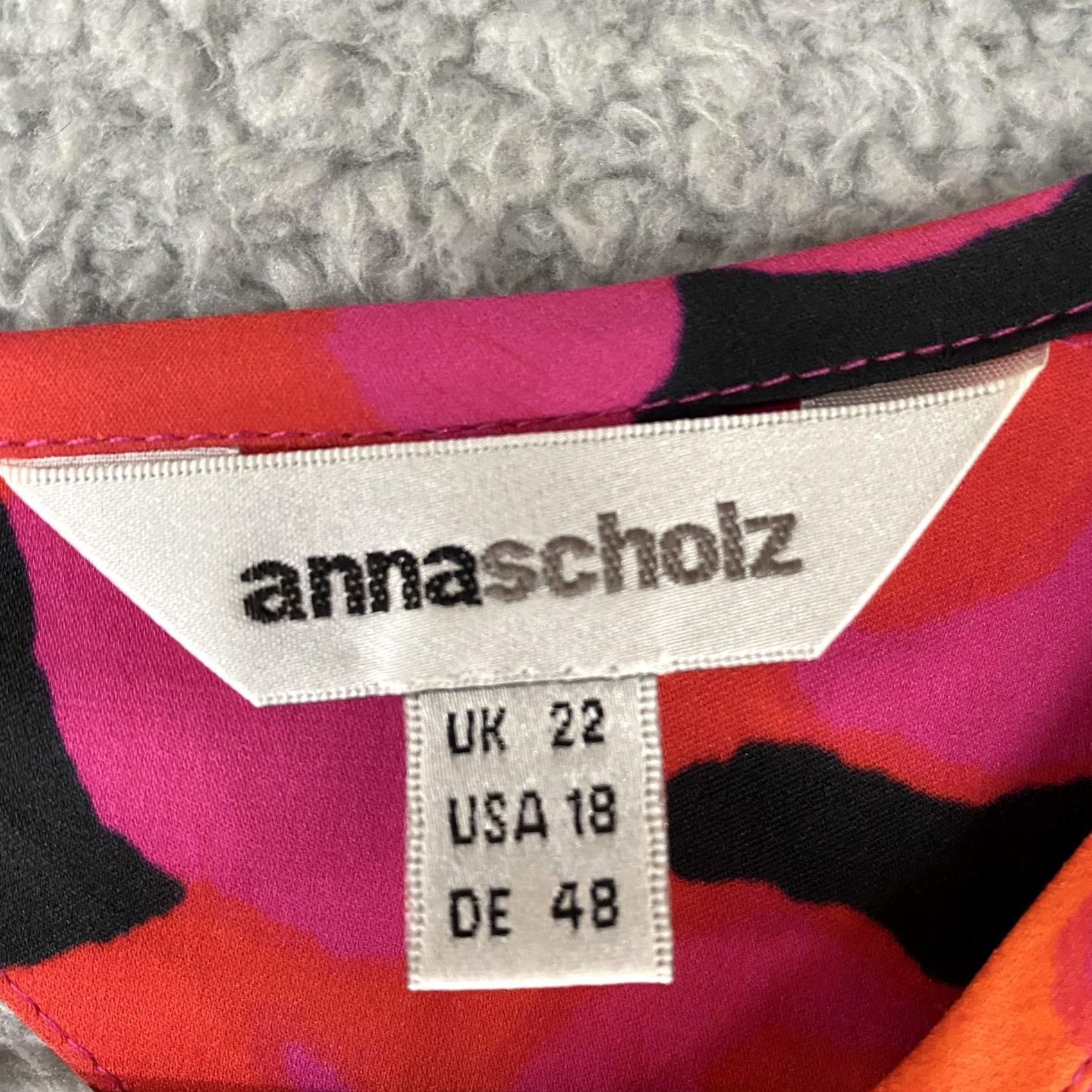 Vintage Anna Scholz Maxi Dress Womens 18 Pink Floral Silk Blend Long Sleeve Circle Neck Pullover Casual Party/Cocktail Size XXL / US 16-18 / IT 52-54 - 6 Thumbnail