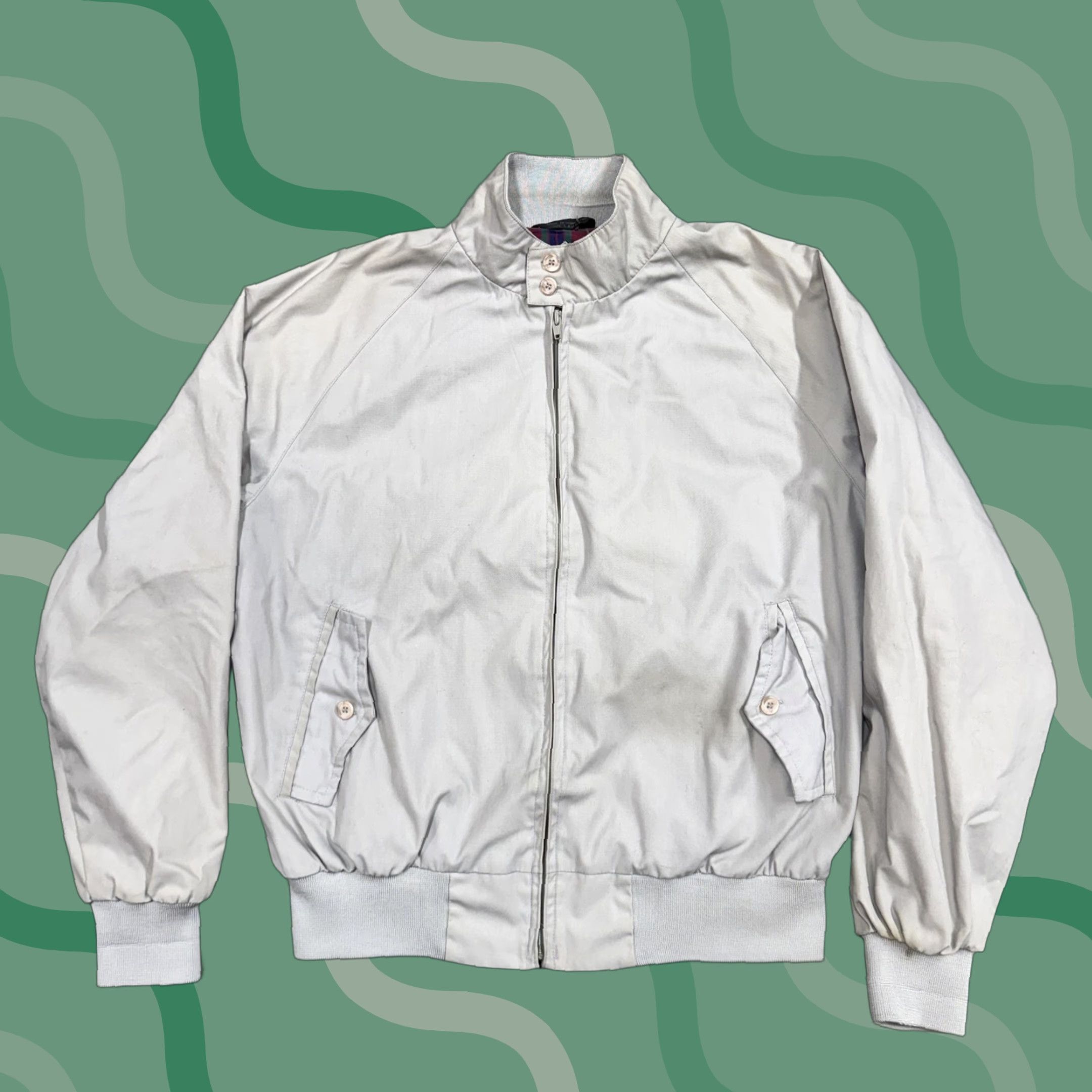 American Eagle Outfitters VINTAGE American Eagle Outfitters Jacket Mens L Beige Bomber Plaid Lined 90s Size US L / EU 52-54 / 3 - 1 Thumbnail