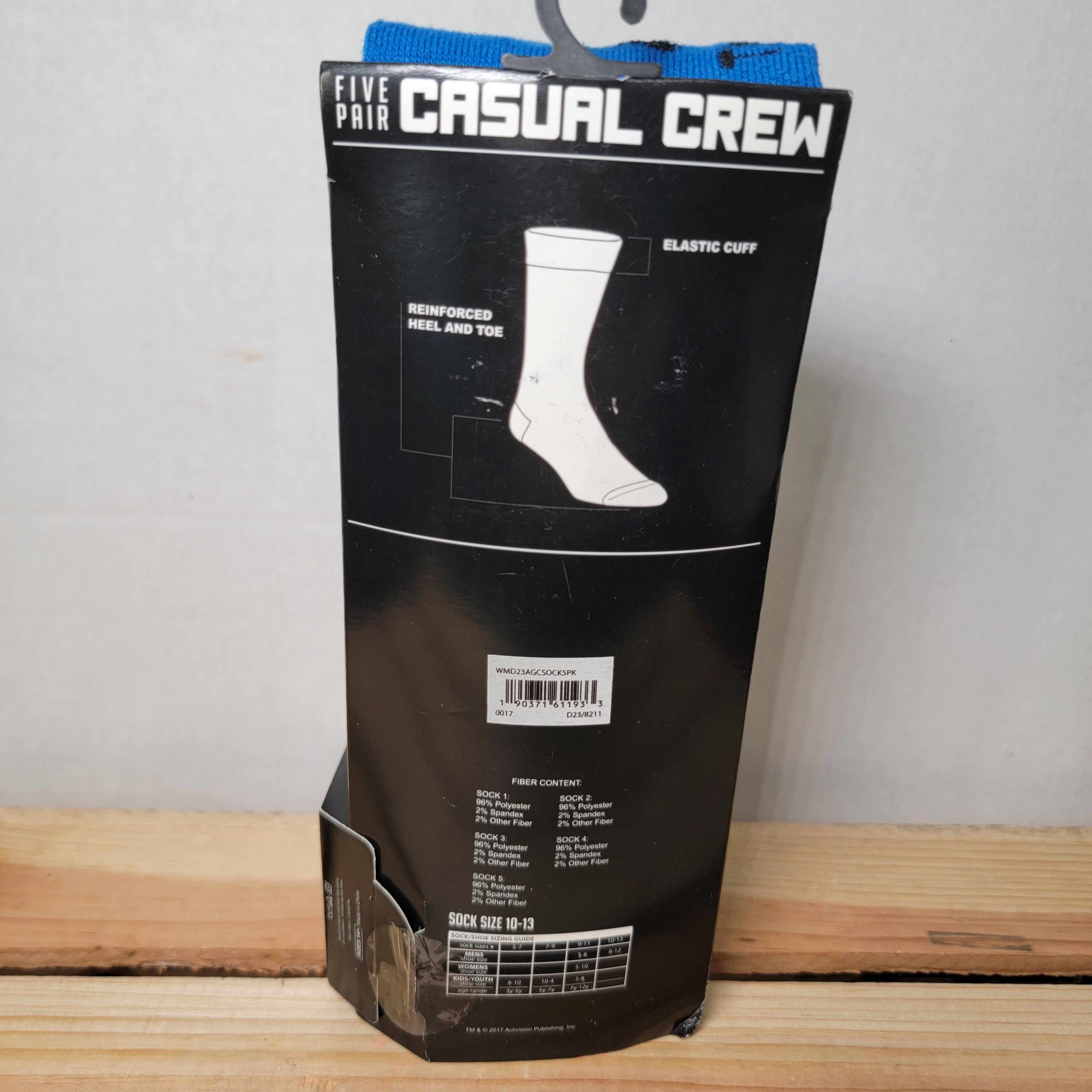 Other 5 Pair Classic Activision Games Casual Crew Socks -10-13 NWT Size ONE SIZE - 6 Thumbnail