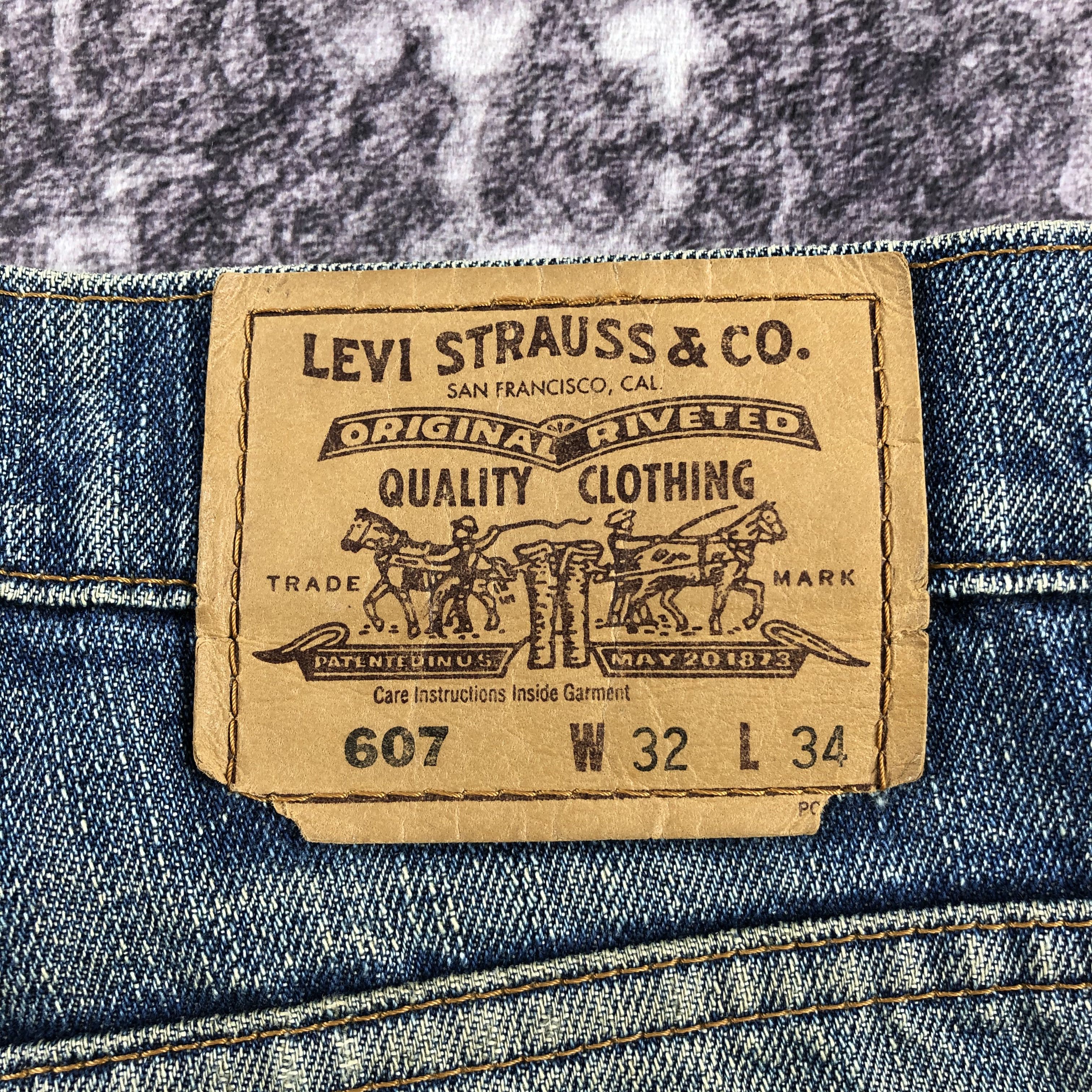 Levi's Vintage 90s Blue Wash Levis 607 Orange Tab Jeans-JM2759 Size US 32 / EU 48 - 7 Thumbnail