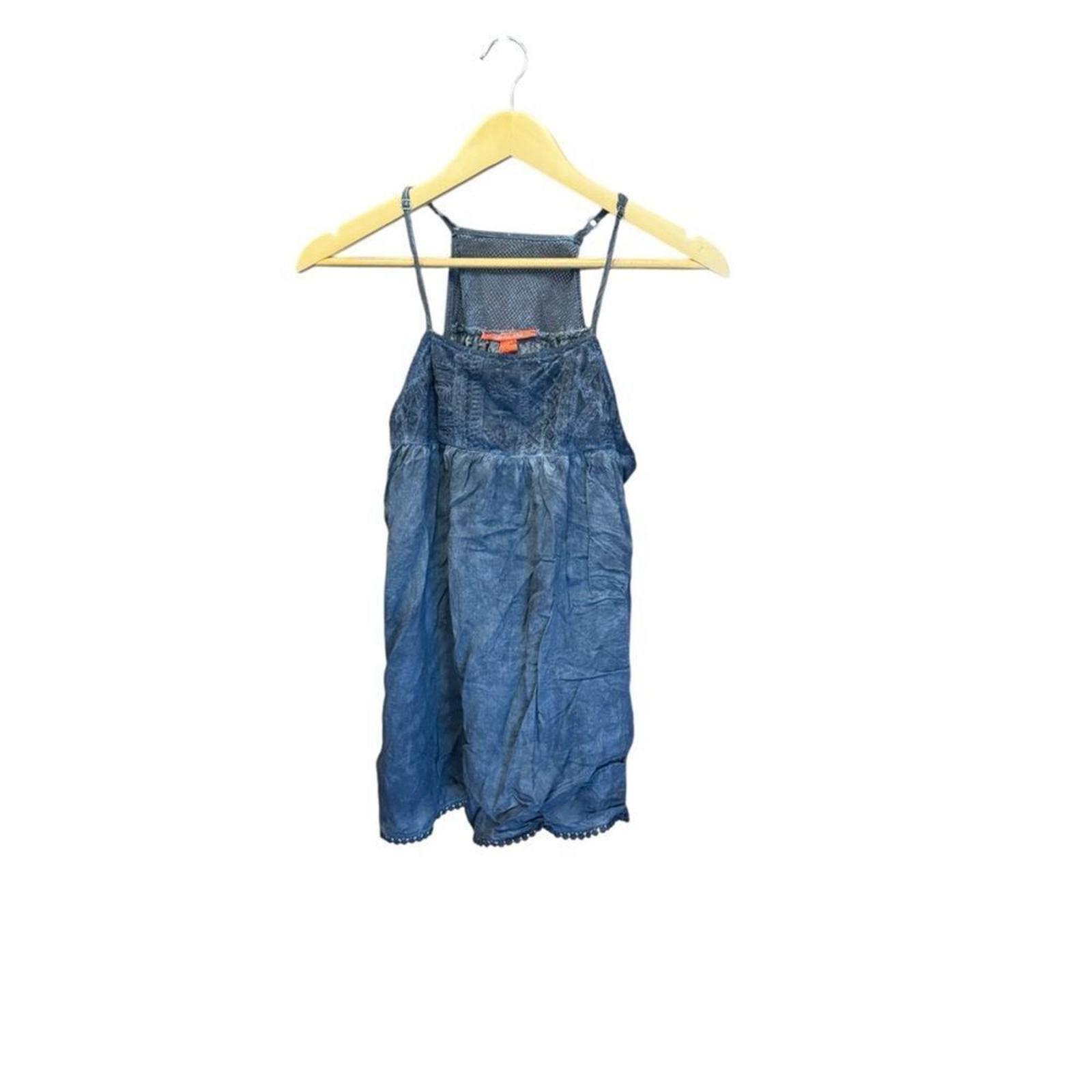 Designer C&V. Chelsea and Violet. Blue Boho Blouse. Size Small. Size S / US 4 / IT 40 - 5 Thumbnail