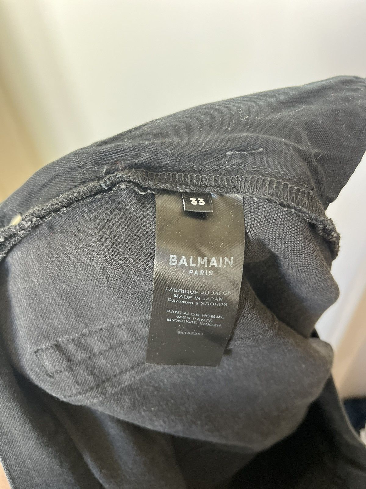 Balmain BALMAIN Leather knee Biker Denim made in Japan Size US 33 - 8 Thumbnail