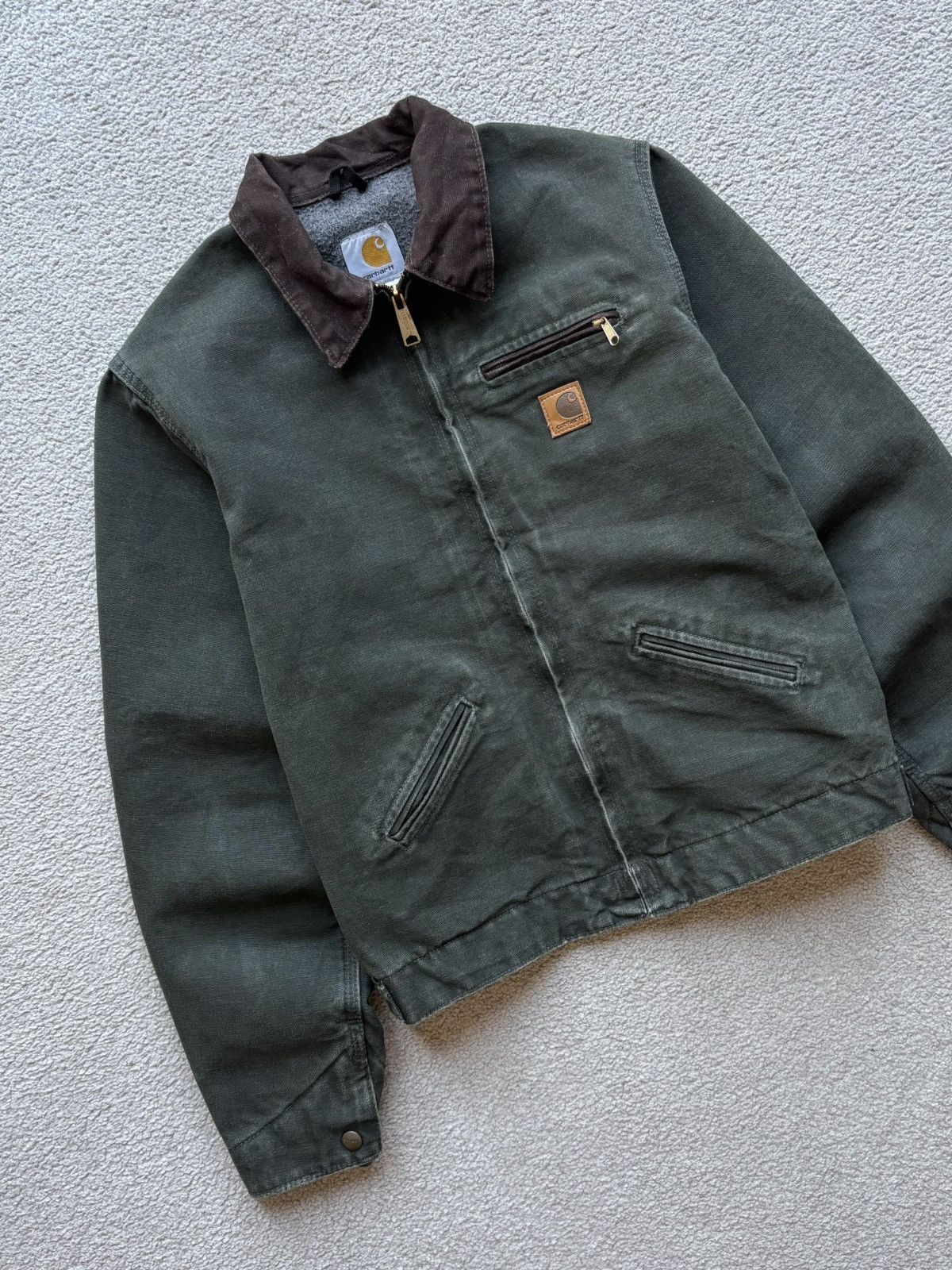 Carhartt × Vintage Vintage 2007 Carhartt 'J97 MOS' Blanket-Lined Detroit Jacket Size US S / EU 44-46 / 1 - 2 Thumbnail