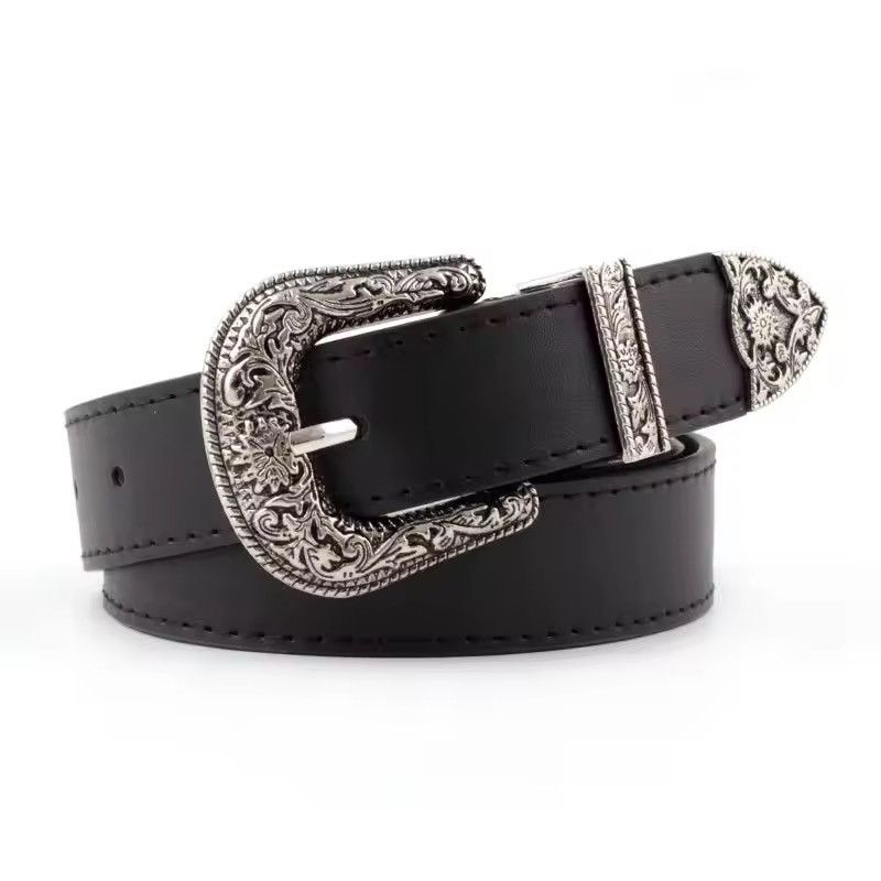 Japanese Brand Y2K Buckle Belt (black) Size 32 - 6 Thumbnail