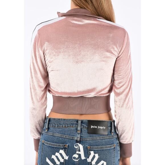 Palm Angels Palm Angels Chenille Cropped Zip Up Hoodie Rose Size XL / US 12-14 / IT 48-50 - 7 Thumbnail