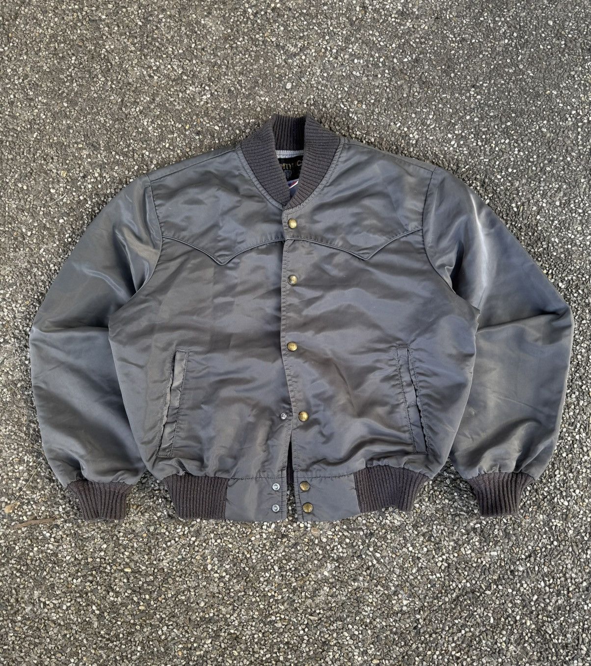 Vintage 80's Tempco Batwing Button-up Bomber Jacket Size US M / EU 48-50 / 2 - 1 Thumbnail