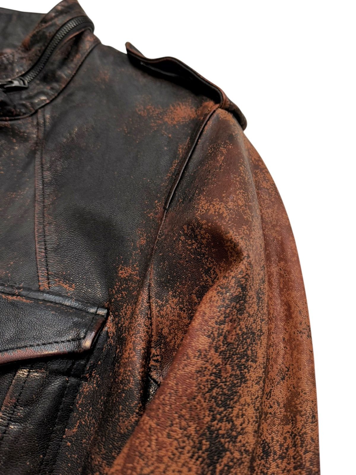 Isamu Katayama Backlash GRAIL x Backlash 1/1 “Rust” Speckled Leather Jacket Size US L / EU 52-54 / 3 - 5 Thumbnail