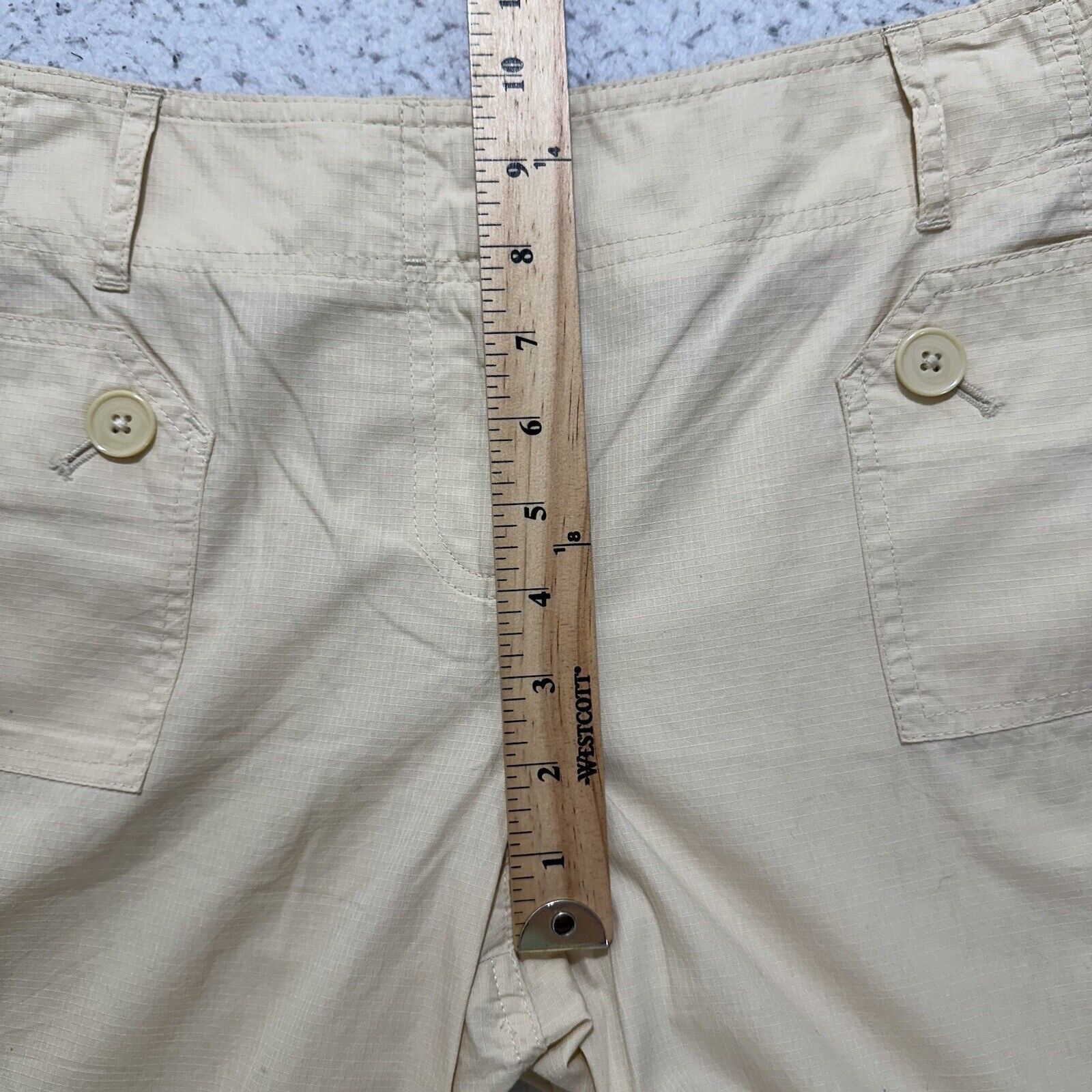Ann Taylor LOFT Women's 6 (30x25) Capri Flat Front Pants Cream Size 28" / US 6 / IT 42 - 11 Thumbnail