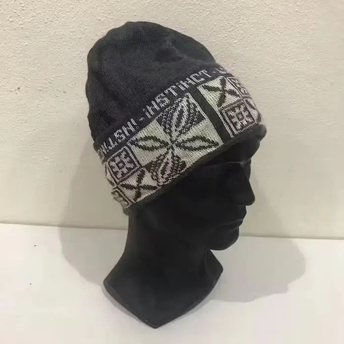 Japanese Brand × Vintage Instinct Spellout Beanie Hat Size ONE SIZE - 2 Thumbnail