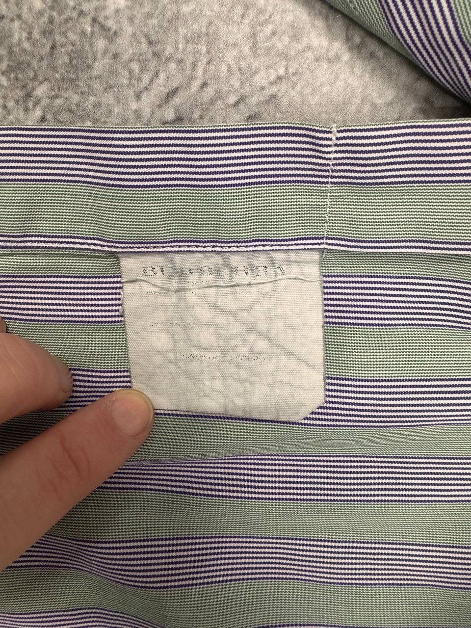 Burberry Burberry London Striped Shirt Green Purple Size S Size US S / EU 44-46 / 1 - 5 Thumbnail