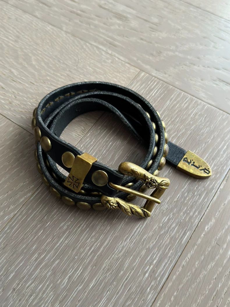 Enfants Riches Deprimes Enfants Riches Deprimes Brass rivet single line belt-2506 Size ONE SIZE - 1 Thumbnail