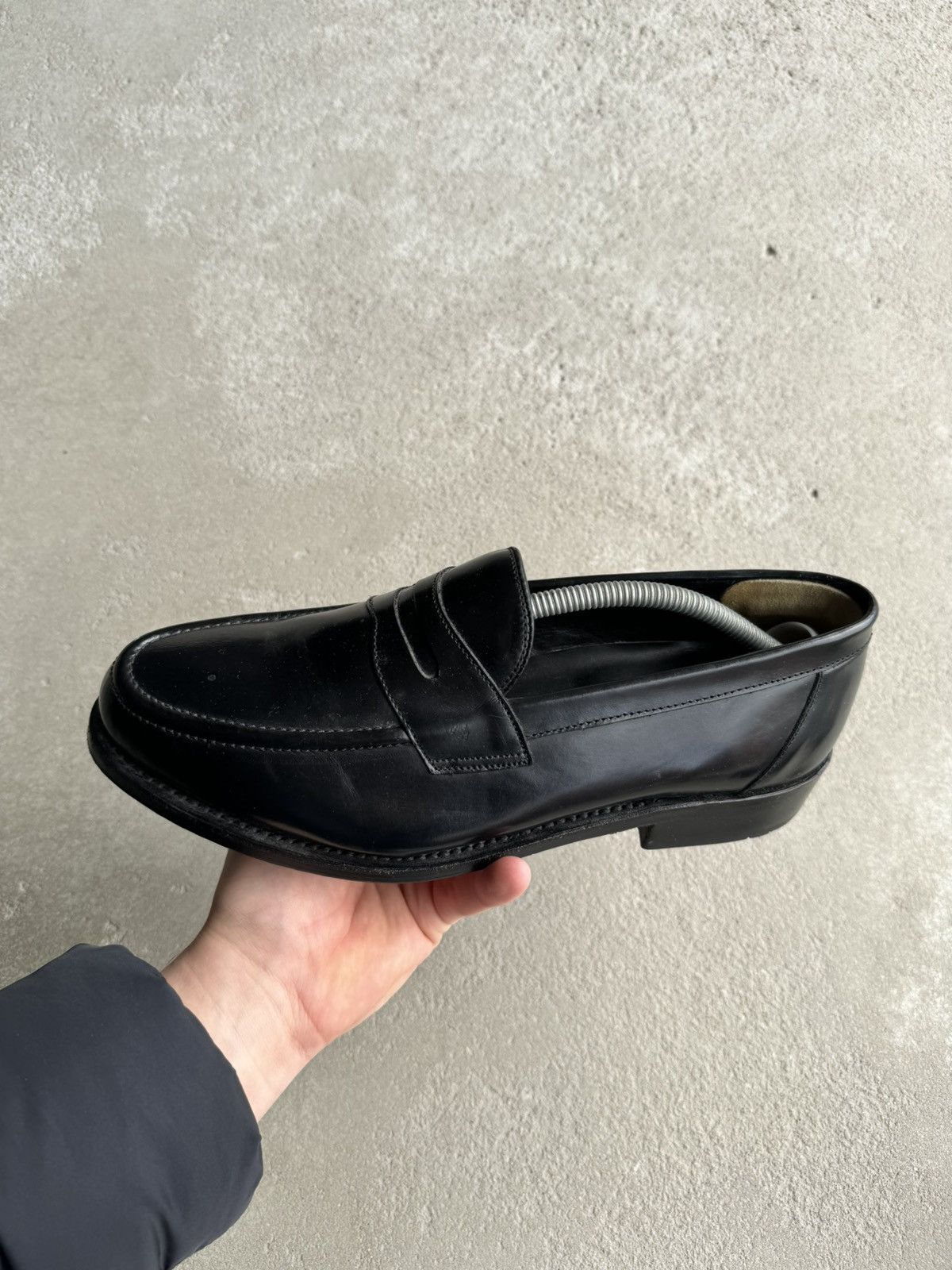 image of Avant Garde x Italian Designers Black High Quality Leather Loafers Vintage Y2K Italy Hype (Size 8.5