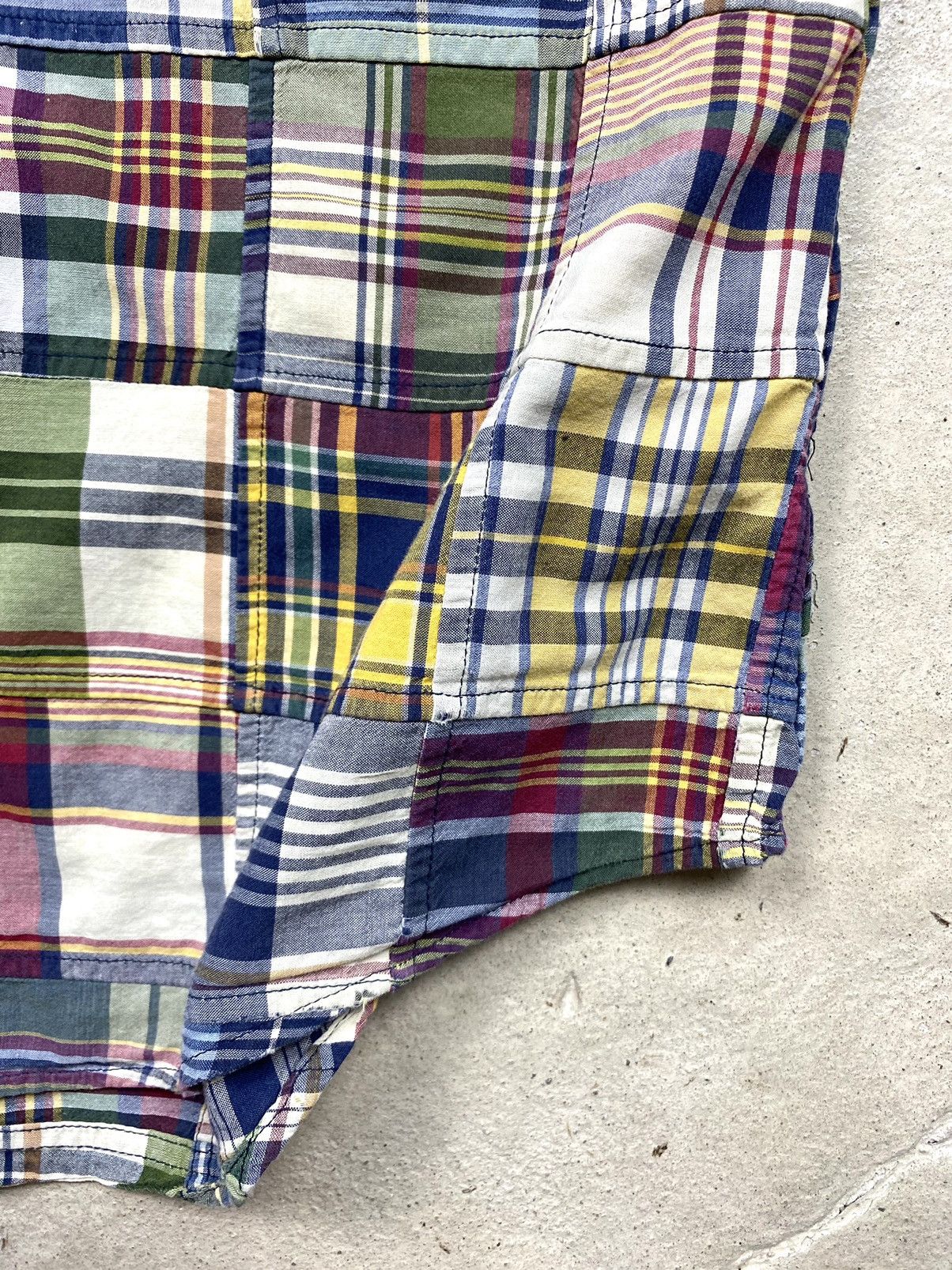 Japanese Brand Rare! Vintage 1990’s Polo Ralph Lauren Patchwork Shirt RRL Size US M / EU 48-50 / 2 - 7 Thumbnail