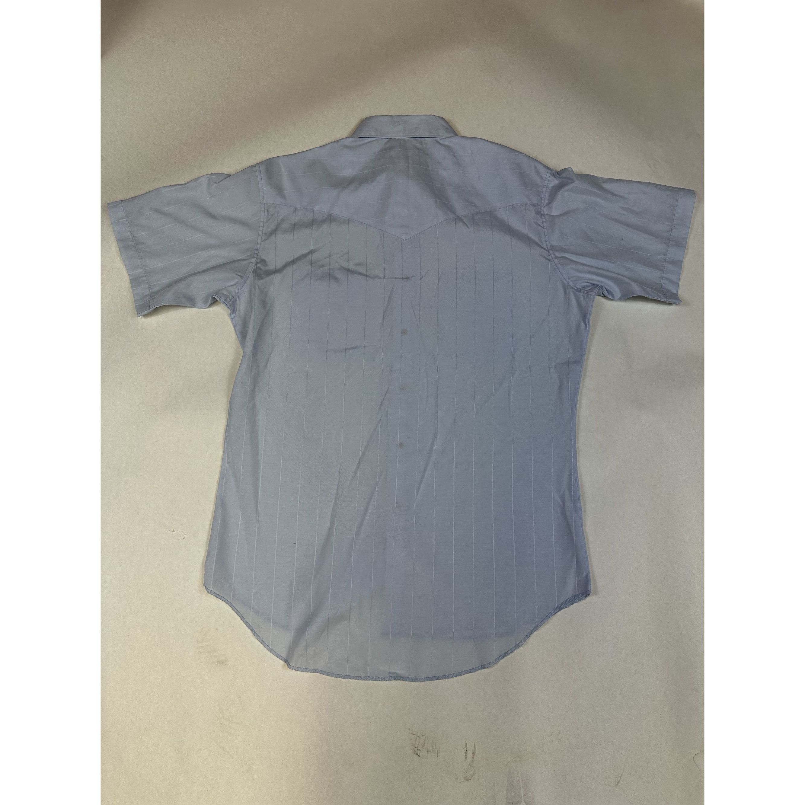 Wrangler Wrangler Mens Western Short Sleeve Button-Up Shirt M Light B Size US M / EU 48-50 / 2 - 2 Thumbnail